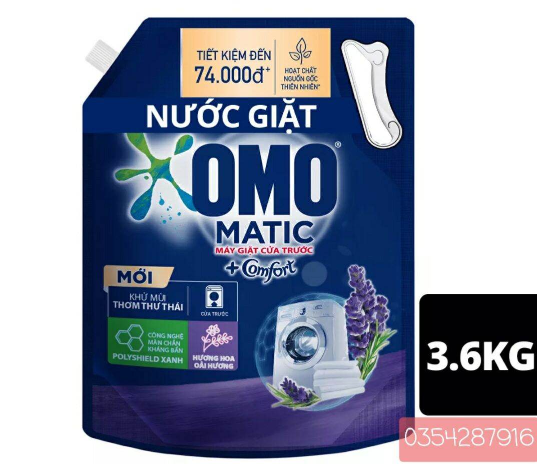 Nước giặt omo túi 3,6kg cửa trước