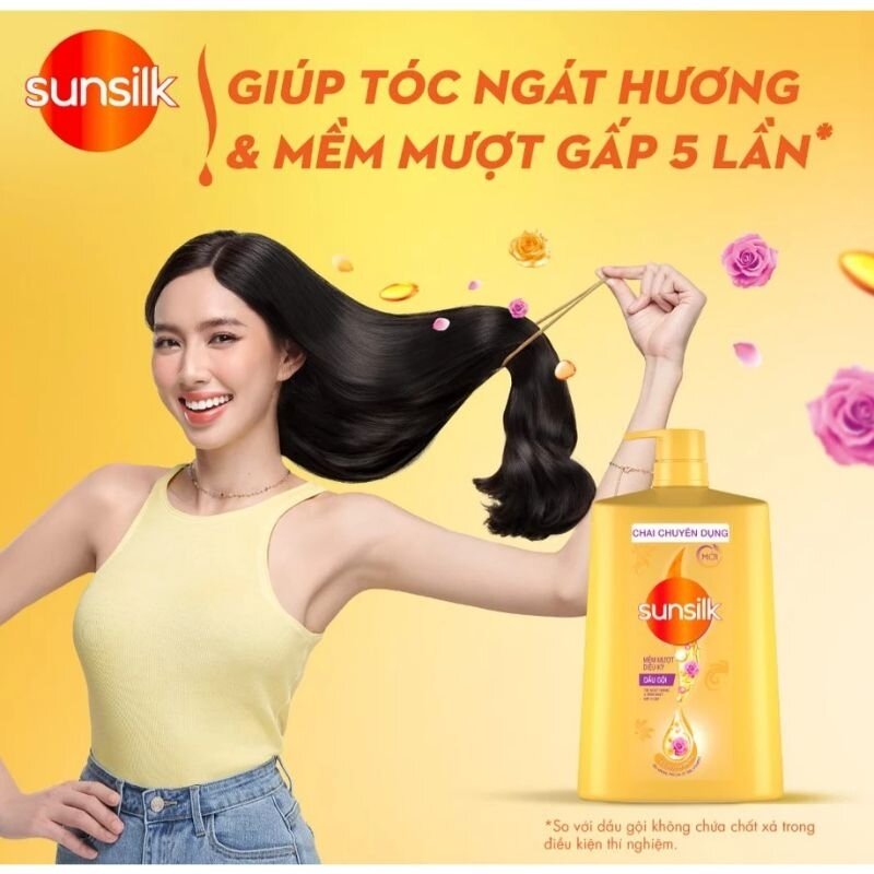 Dầu gội đầu sunsilk mượt tóc đen 1,4kg.