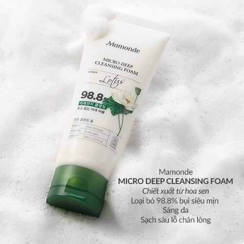 Sữa rửa mặt Mamonde Lotus Micro Deep Cleansing Foam