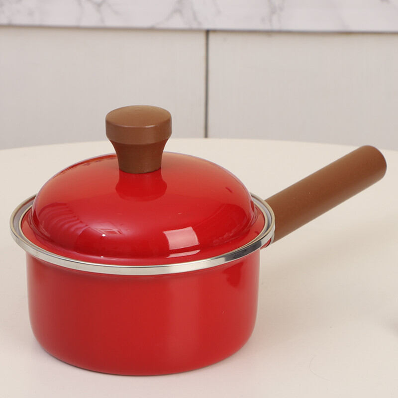 Nồi Canh Tráng Men Sứ Kiểu Dày Dặn Âu Lệ Gia Nồi Hầm Nồi Ăn Dặm Nồi Nấu Ốc Bột Bếp Từ GAS Thông Dụng