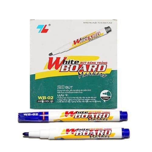 Hộp 20 cây bút lông viết bảng Thiên Long-WB-02 bôi được cây nhỏ chính hãng 100%