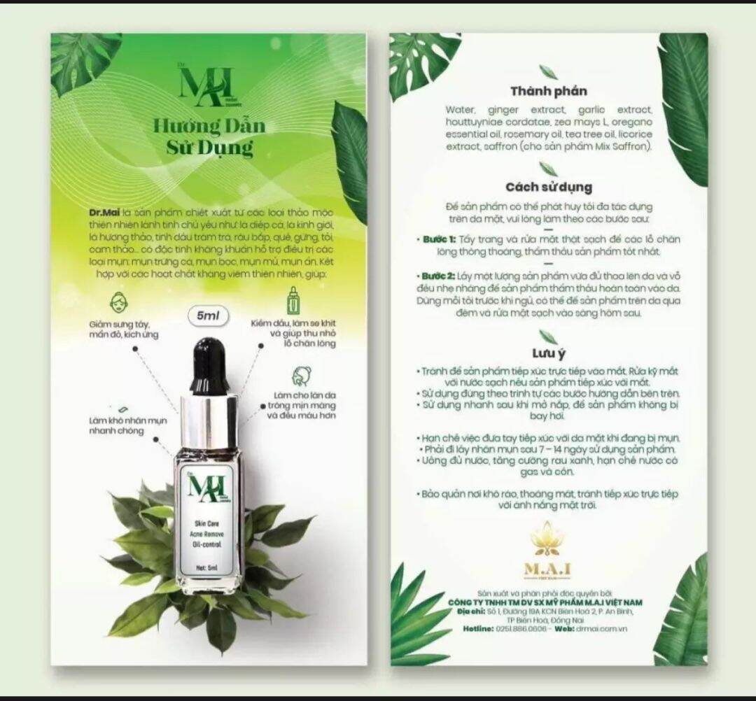 DR mai nguyên chất dành riêng cho da mụn