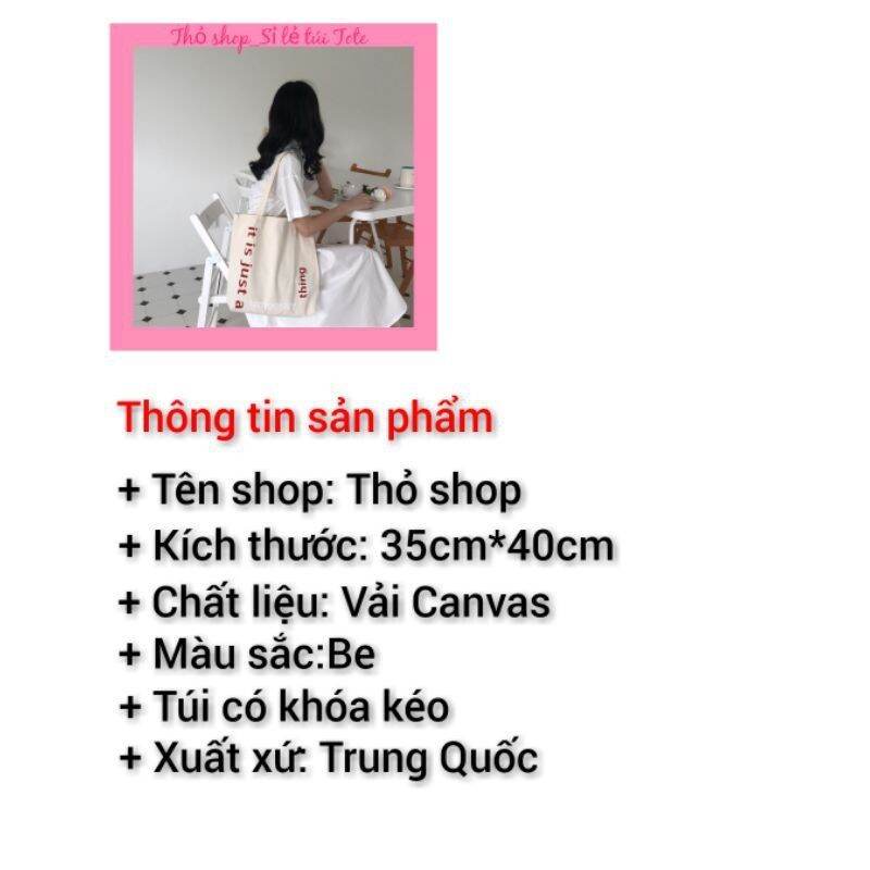 Túi tote vải canvas Ulzzang Thing is
