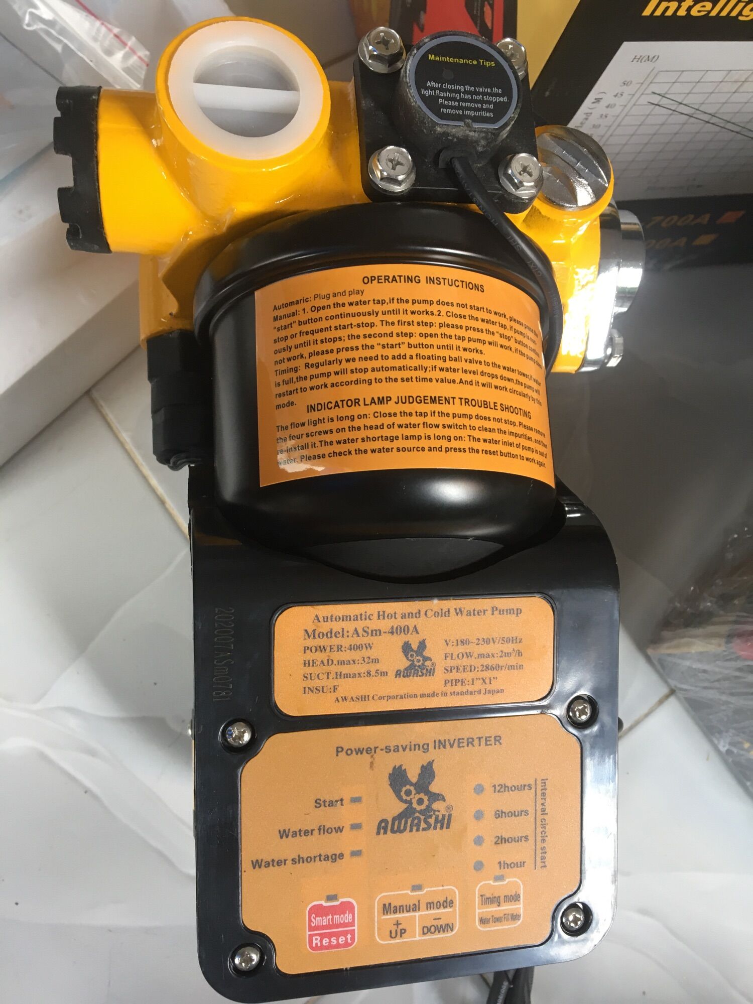 Máy bơm tăng áp điện tử thông minh ASm 400 W