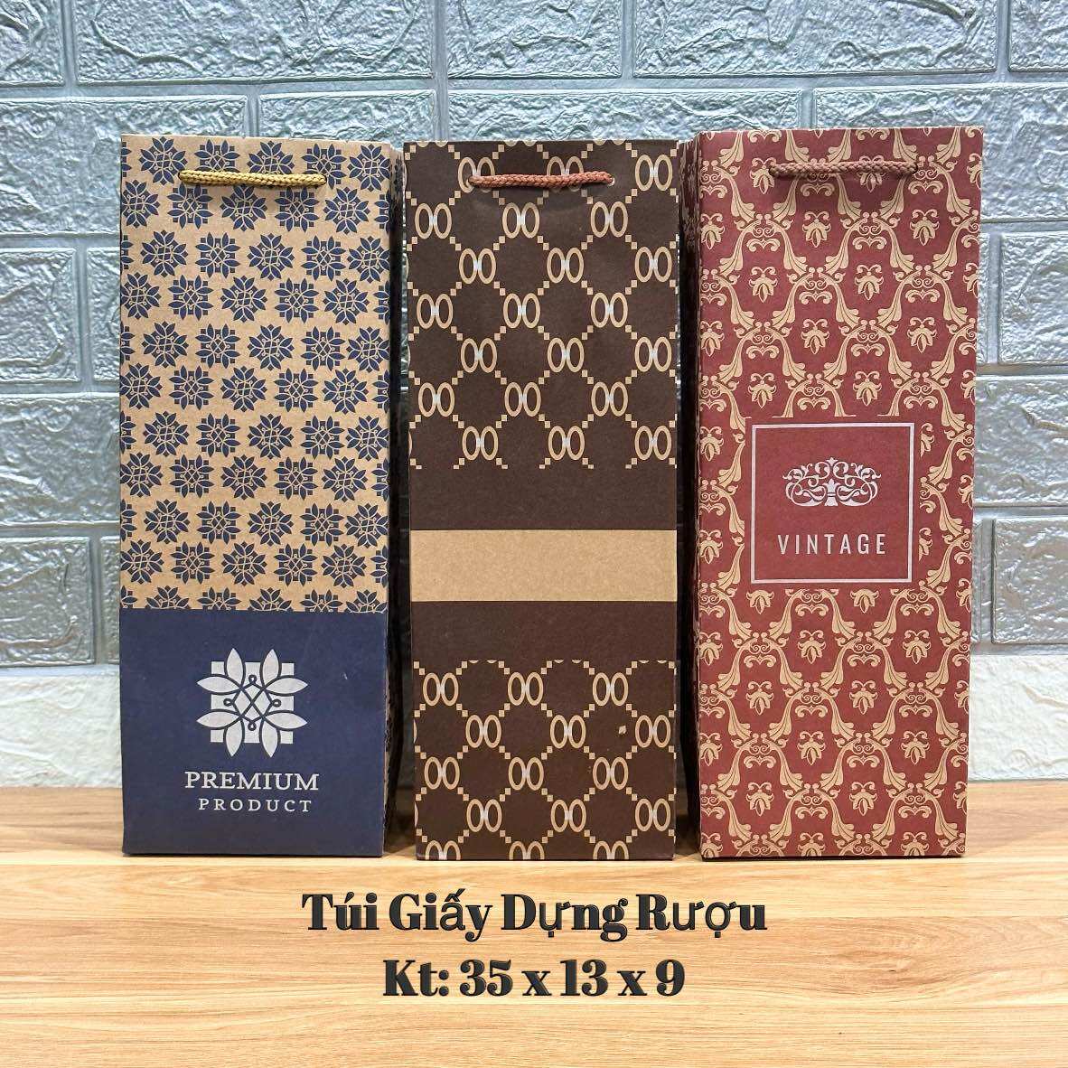 Combo 100c túi đựng rượu - túi quà tặng
