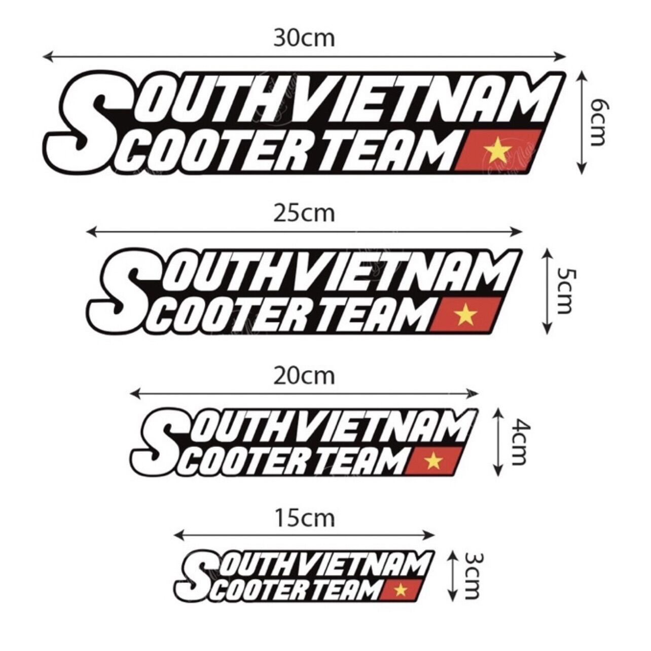 Tem decal logo sticker chữ south vietnam scooter team, team southvietnam