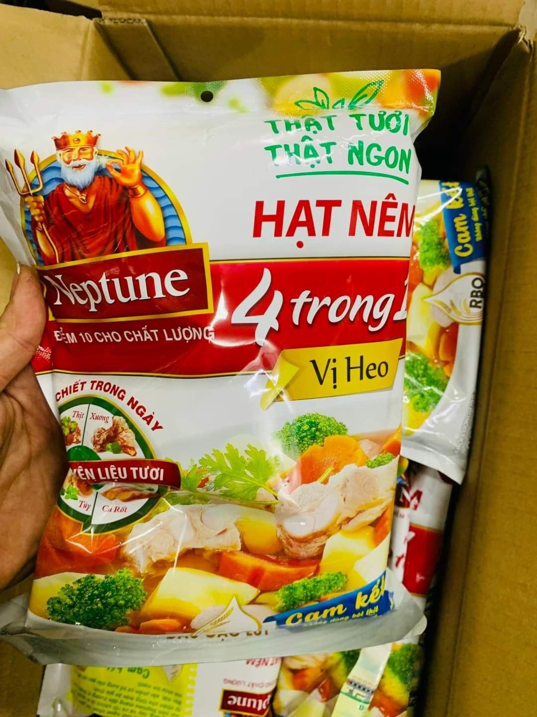 Hạt nêm Neptune 4 in 1 vị heo 850gr