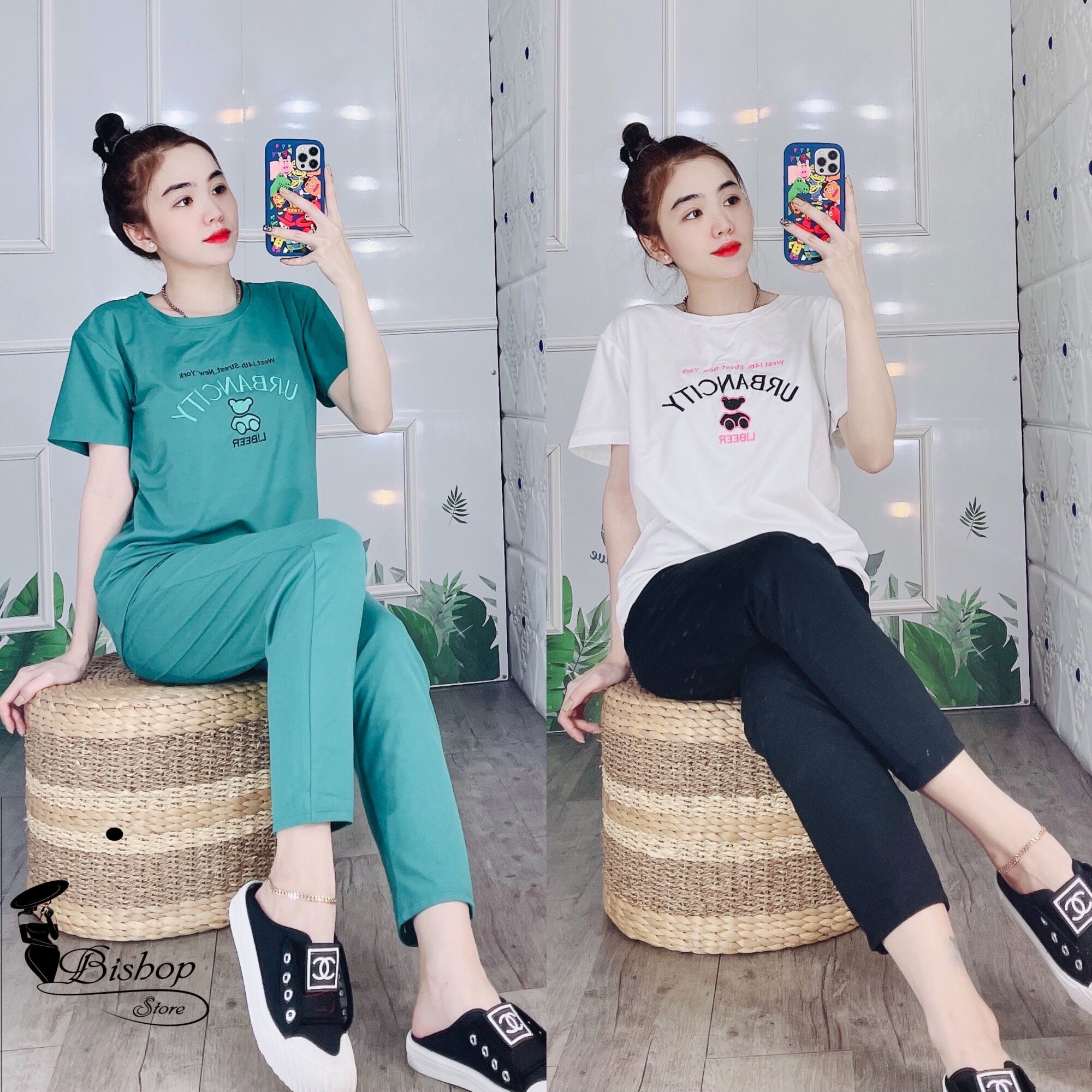 Set bộ đồ thun dài đồ bộ nữ mặc nhà bộ đồ thun dài chất thun cotton dễ thương form rộng bigsize