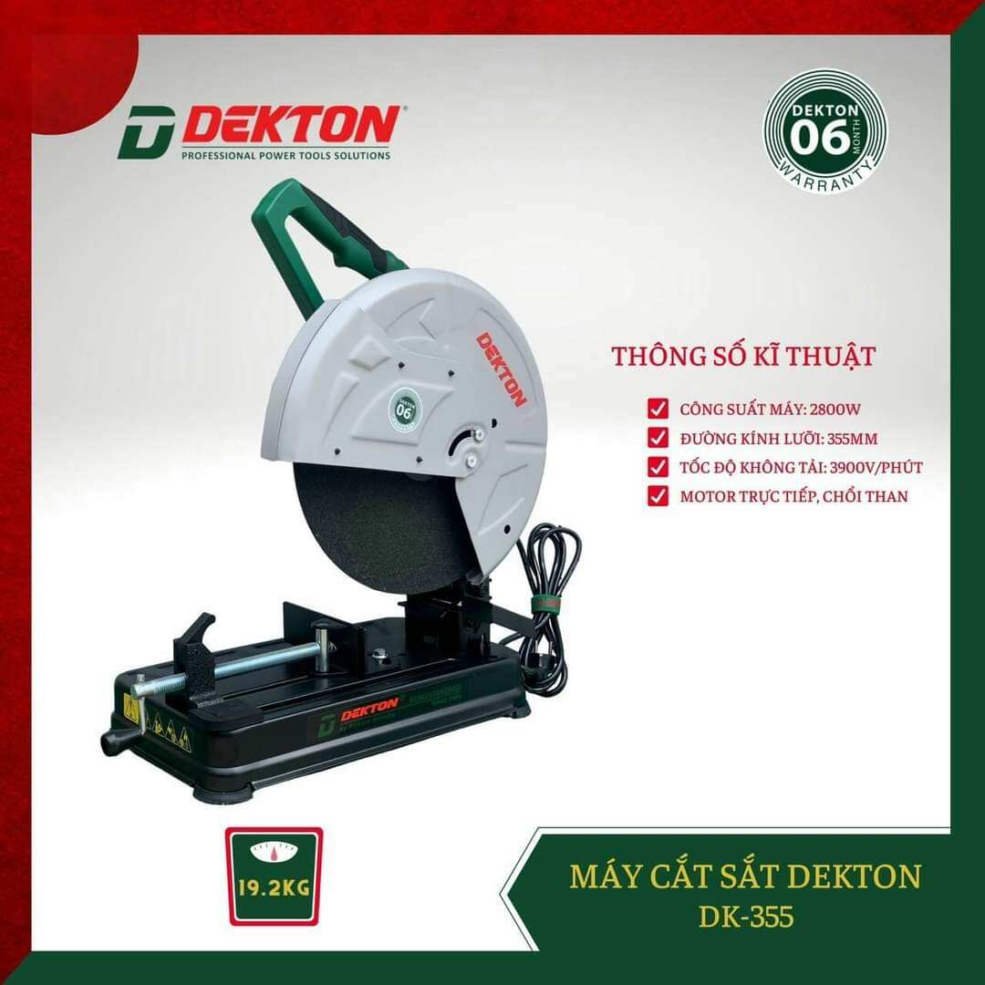 Máy cắt sắt bàn dekton 355 _ 2800w xác lớn chuyên công trình.