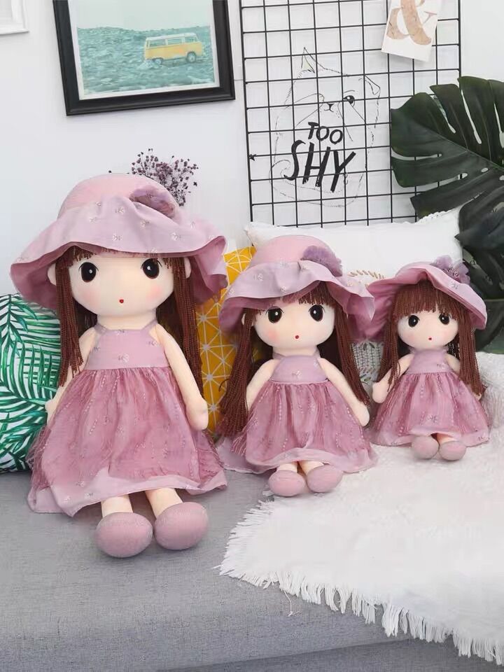 [Màu Hồng] Gấu Bông Búp Bê Quà Tặng Size 45cm