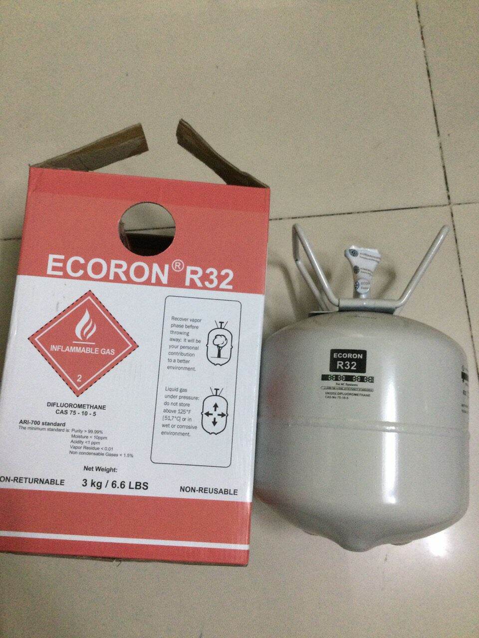 [HCM]3kg gas ecoron r32 môi chất lạnh điều hòa