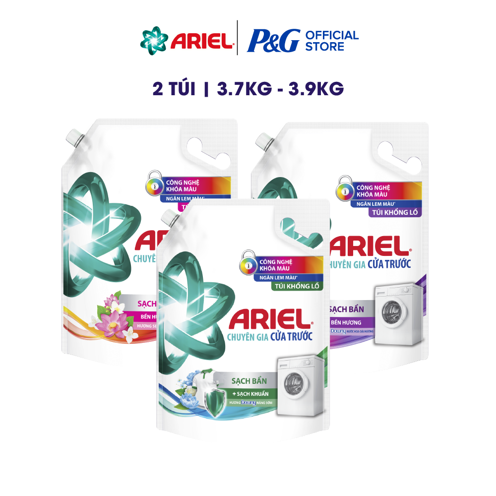 Combo 2 Nước Giặt ARIEL Cửa Trước Túi 3.9Kg/3.7Kg x2