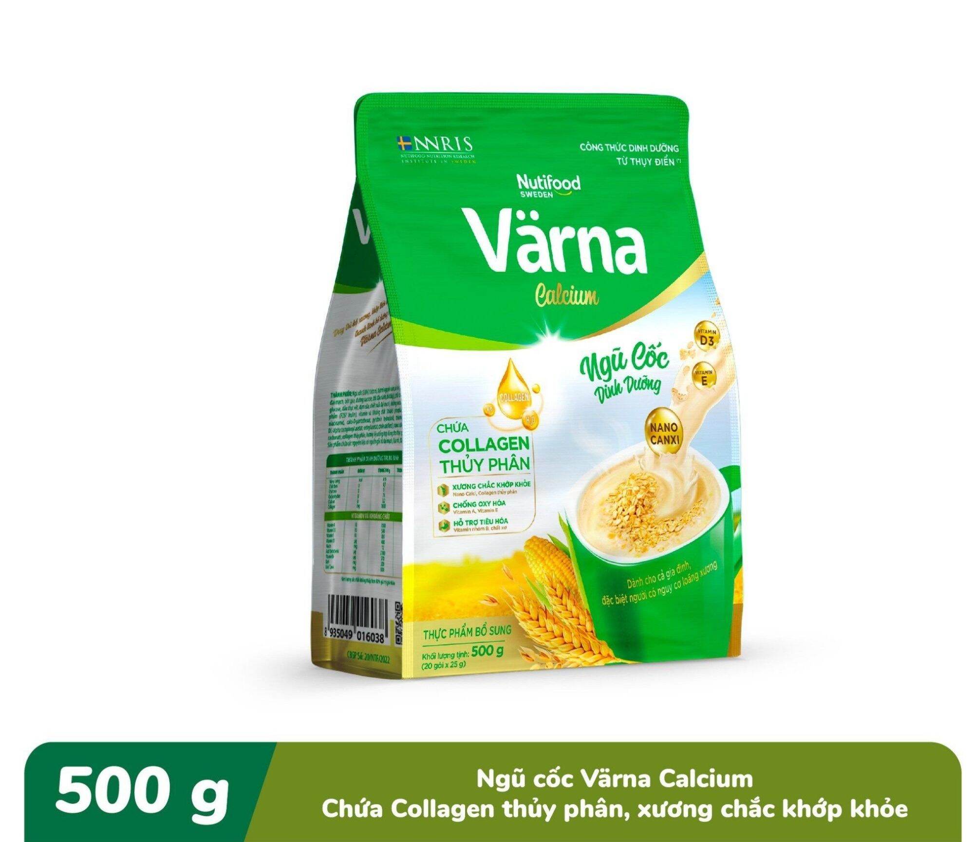 Ngũ cốc dinh dưỡng Värna Calcium túi 500g
