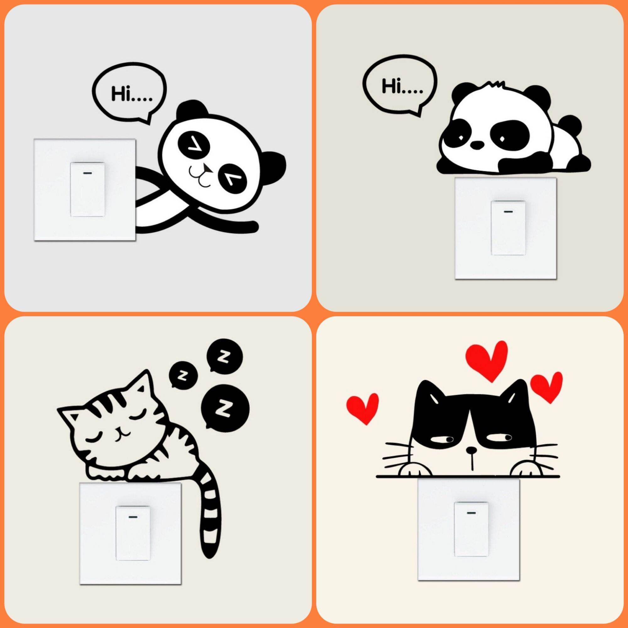 Combo 2 miêng dán ổ điện hình con vật đáng yêu