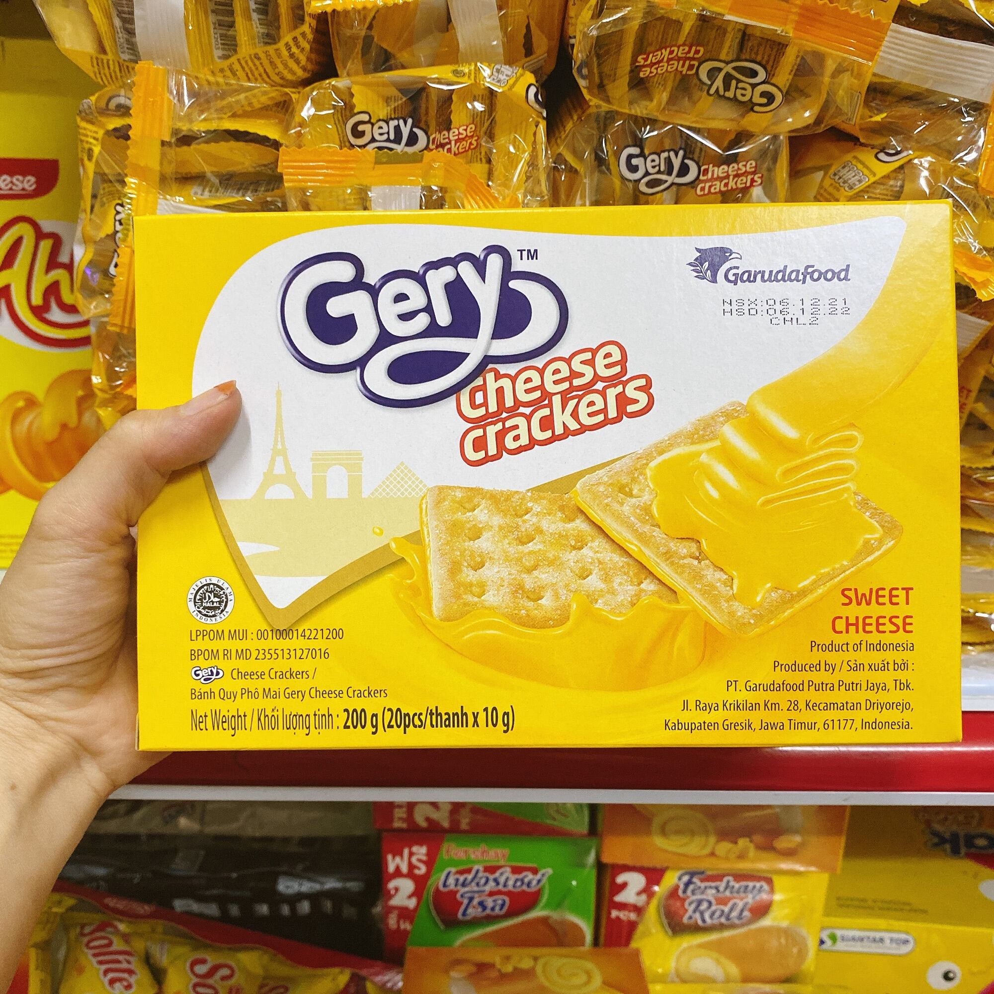 BÁNH QUY PHÔ MAI Gery Cheese Crackers HỘP 300G ( 30ps x 10g ) Lazada.vn