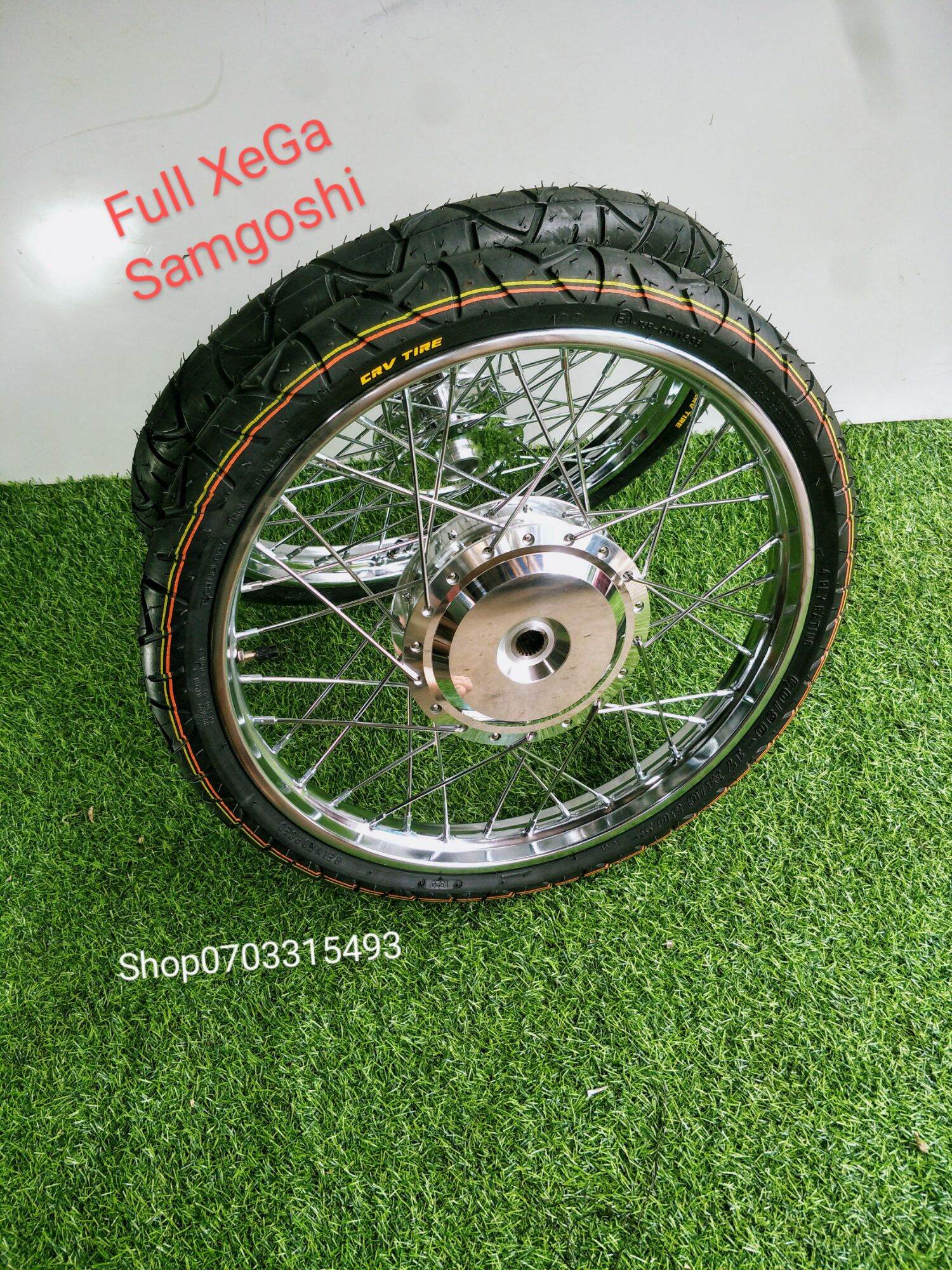 [HCM ]CẶP BÁNH CĂM XE GA VARIO VISION AB MIO LUVIAS NIỀNG SAMGOSHI THÁI FULL VỎ CRV