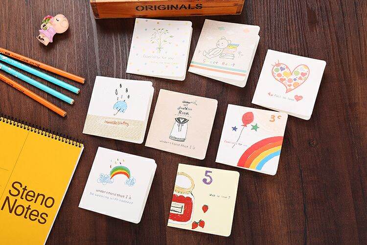 Combo 100 thiệp cầm tay mini kt 7*7cm