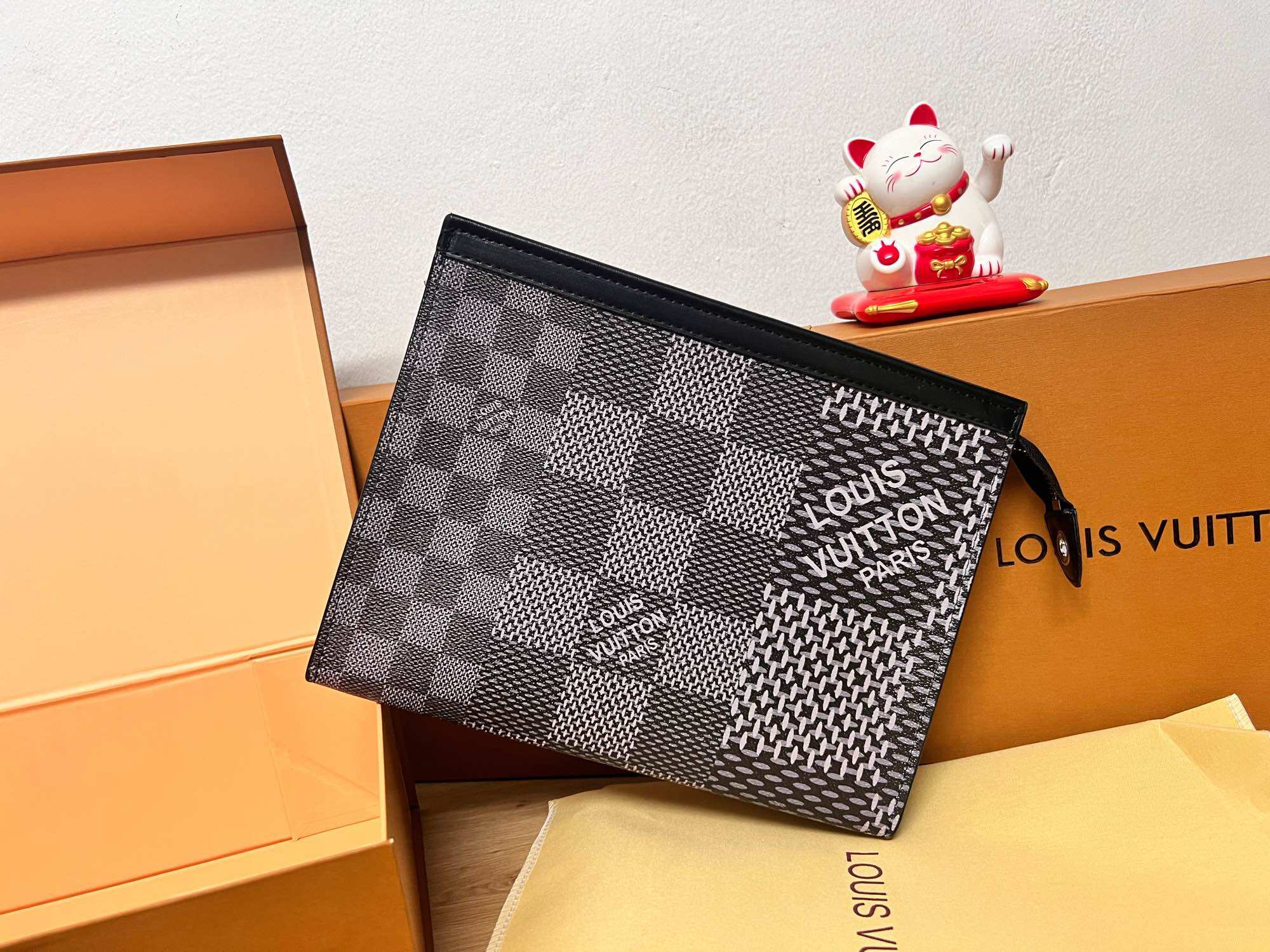 Ví cầm tay da full 2box cao cấp.clutch da cầm tay san boutique