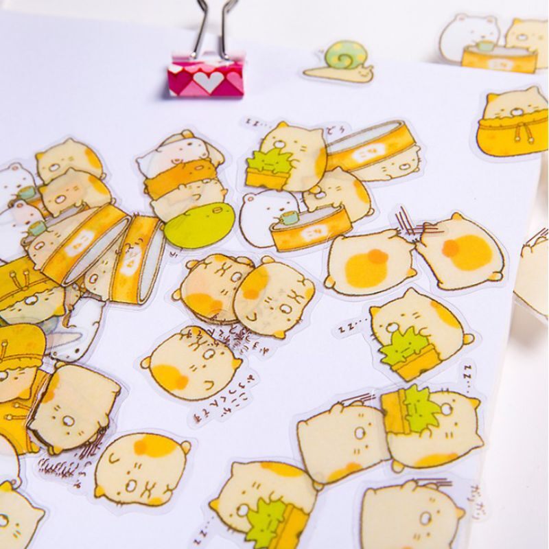 50 nhãn dán sticker trang trí sổ tay mini đáng yêu
