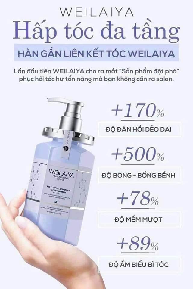 Kem hấp ủ tóc weilaiya bùn khoáng 500ml phục hồi tóc xơ hư tổn