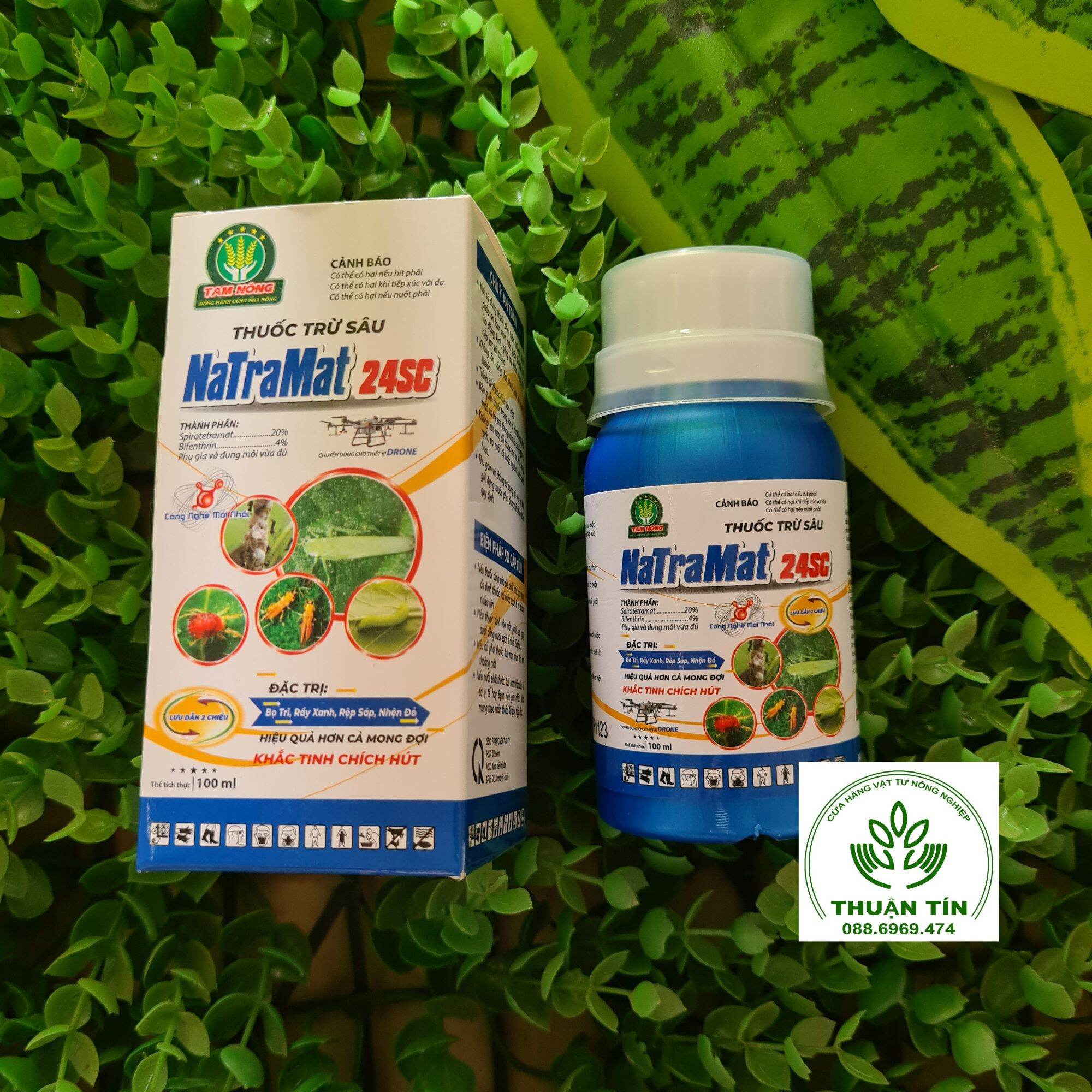 Trừ nhện, bọ trĩ, rệp sáp, rệp muội, rệp vảy, rầy nâu natramart 24sc - 100ml