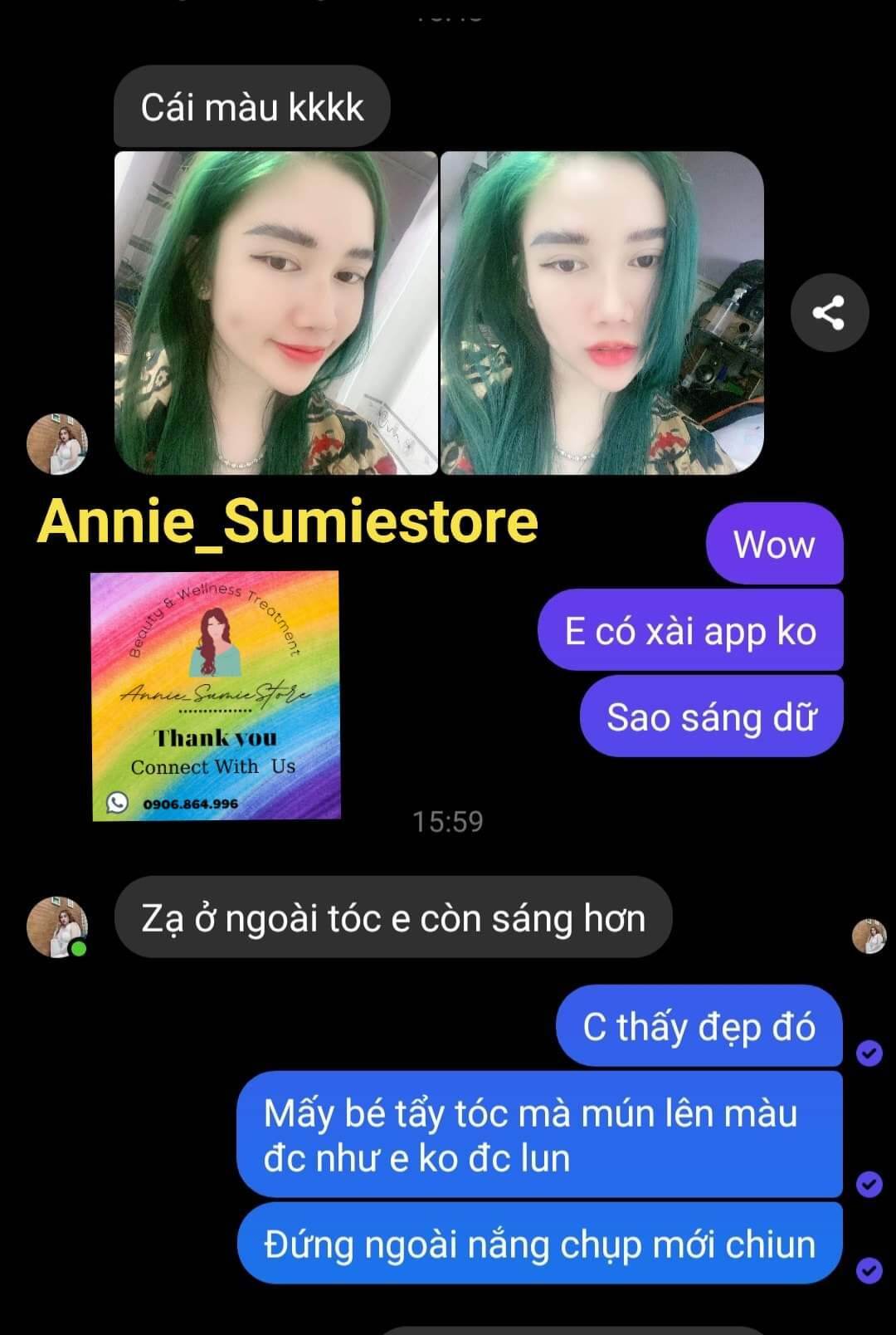 Thuốc nhuộm tóc MÀU XANH RÊU