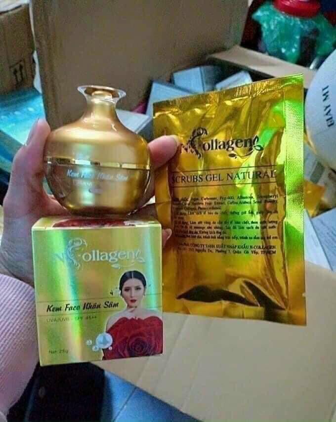KEM FACE NHÂN SÂM N COLLAGEN TẶNG GEL TẨY TẾ BÀO CHẾT