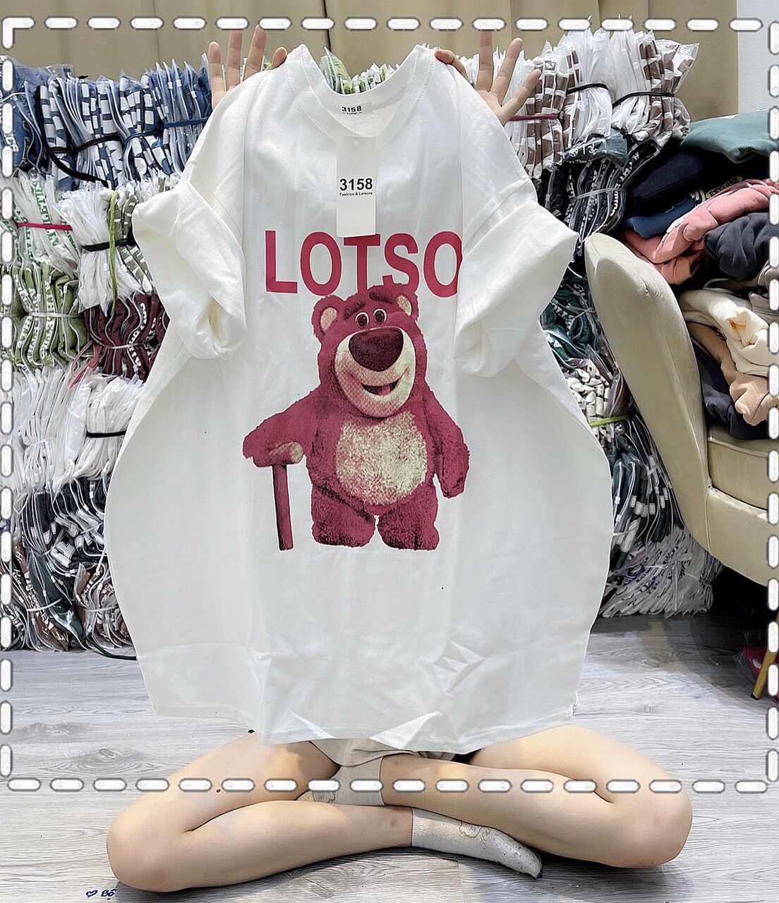 Áo Thun 3158 Form Rộng Panda Lotso