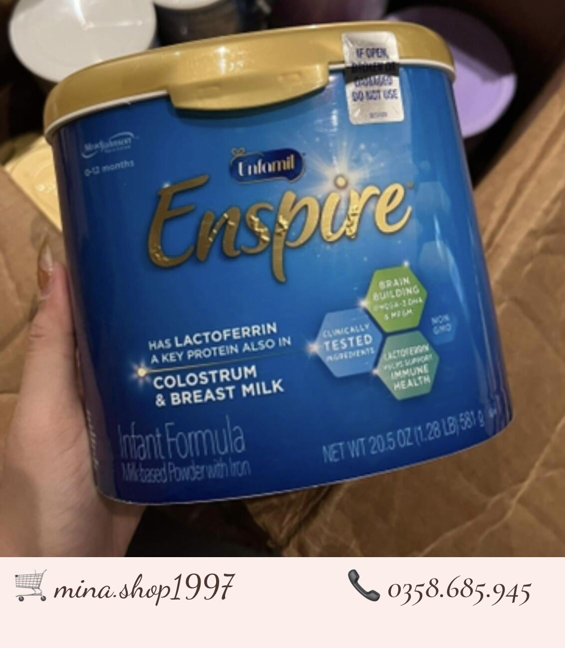 Sữa Enfamil Enspire Infant Formula 581g 0-12 tháng