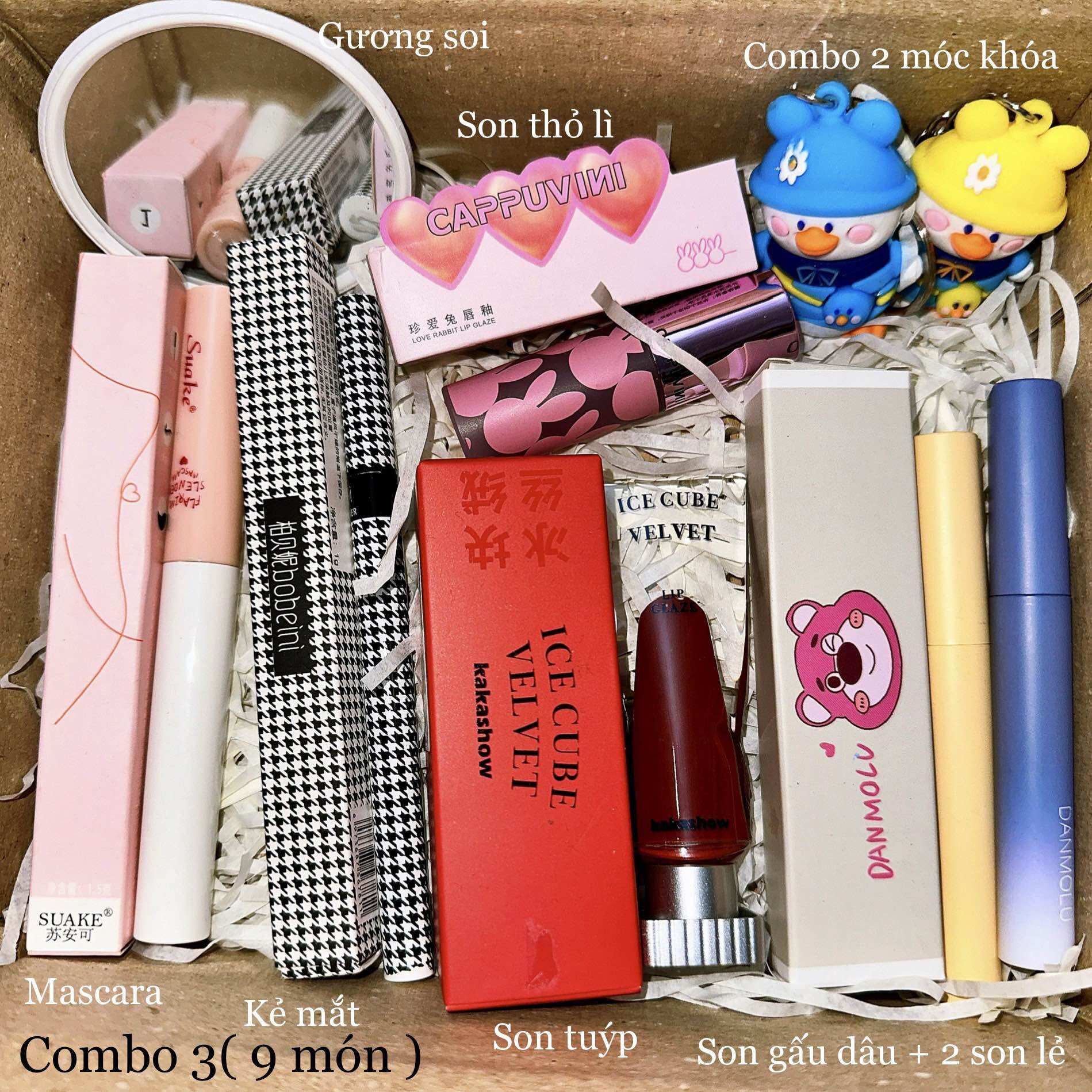 SET QUÀ TẶNG 9 MÓN, SET QUÀ MAKEUP TẶNG BẠN GÁI