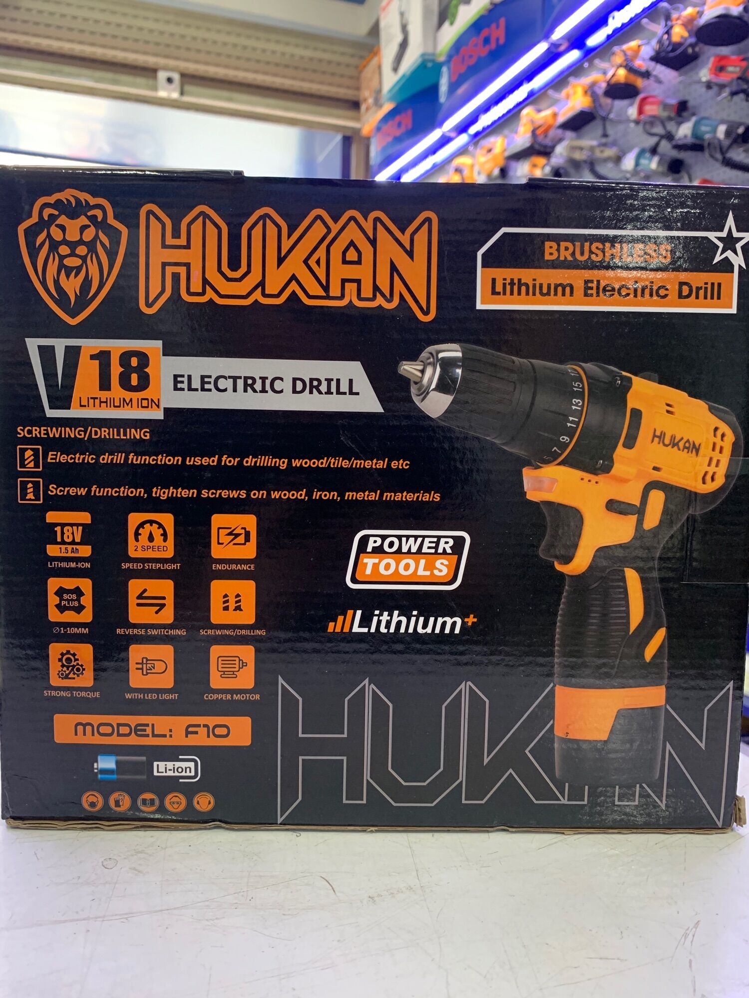 Máy khoan pin - 10mm hukan f10