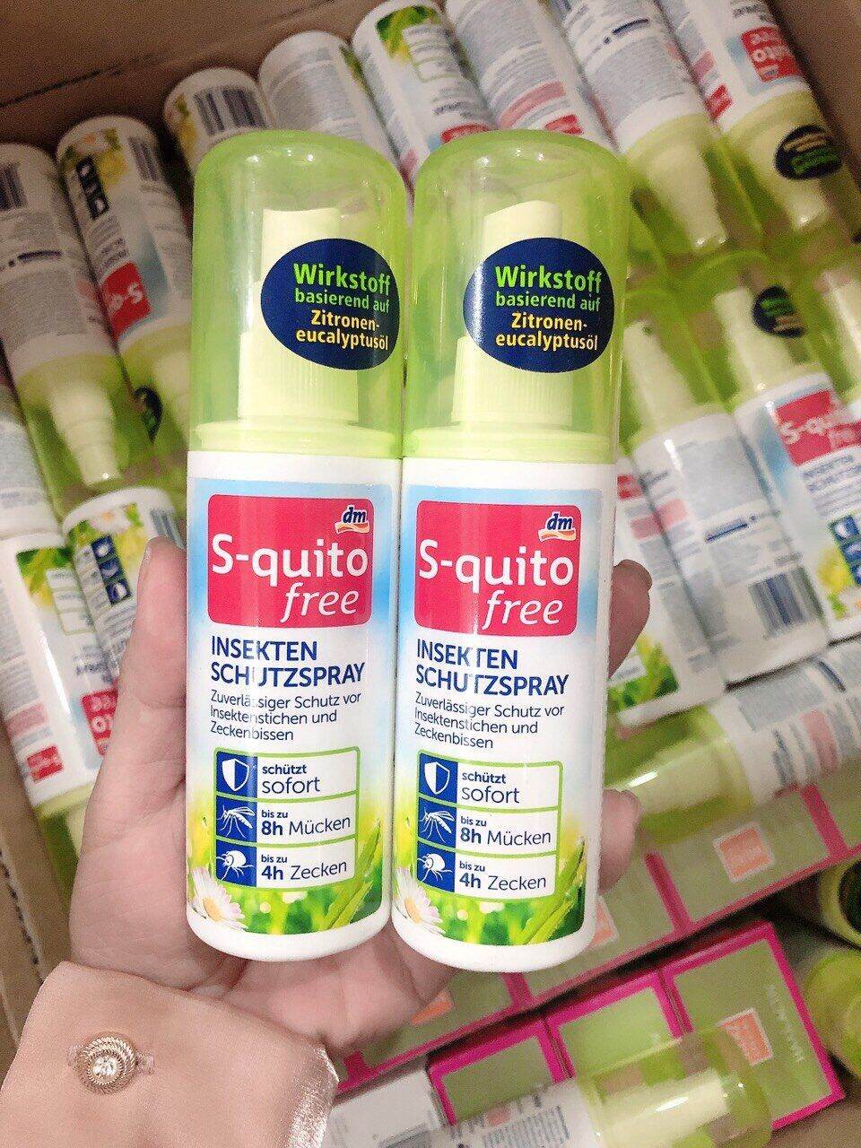 Xịt chống muỗi và côn trùng Denkmit S-Quito Free 100ml - Xuất xứ Đức