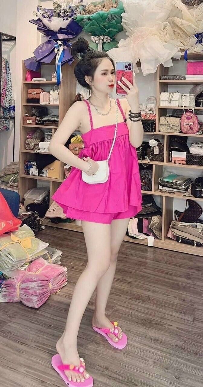 Set bộ áo hai dây set bộ đẹp from dưới 50kg