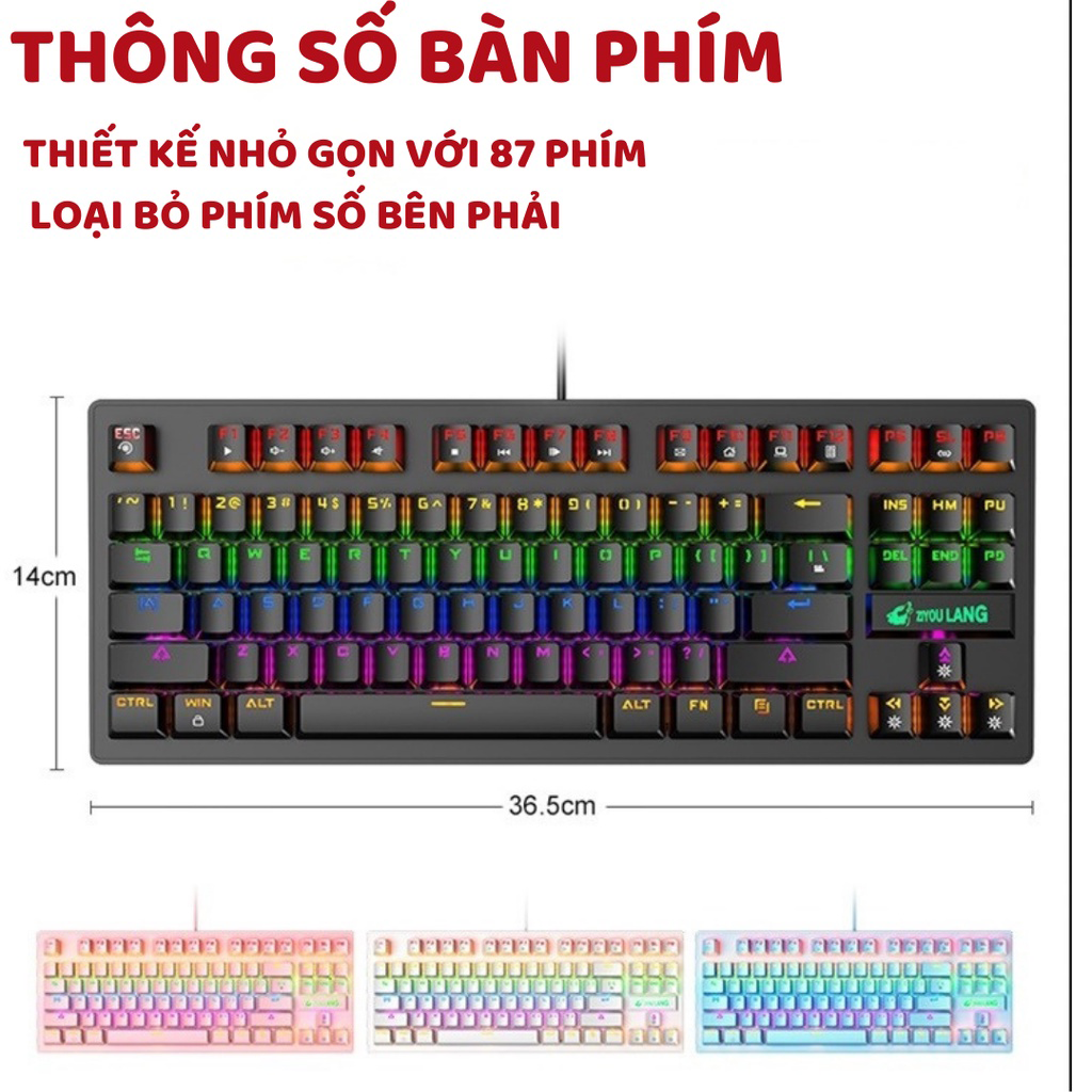 Bàn Phím Cơ K2 Pro,LED RGB 10 Chế Độ Khác Nhau,Crack bản nâng cấp laptop chơi game cực đã