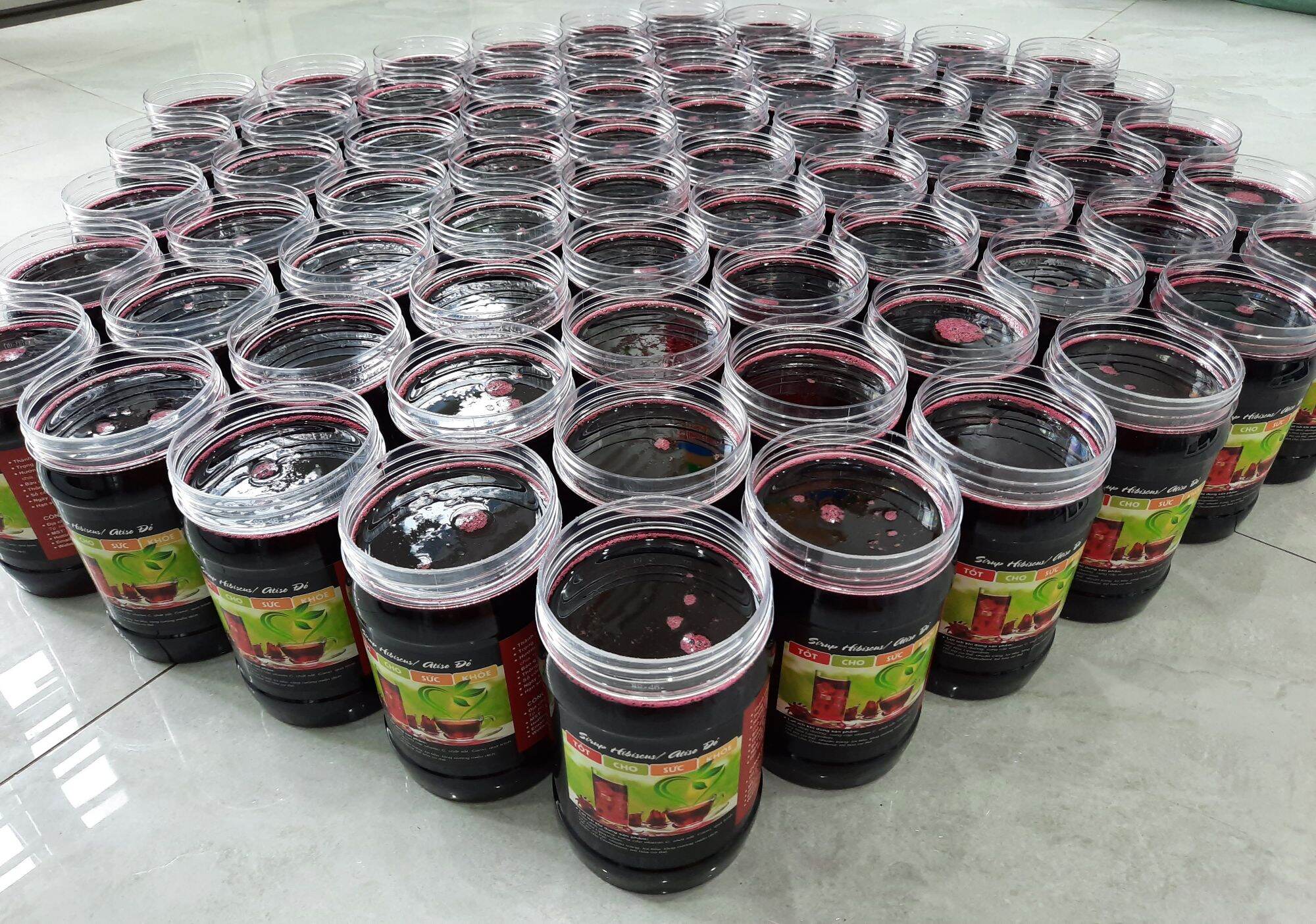 Siro Atiso đỏ/ Syrup Hibiscus hủ 1kg