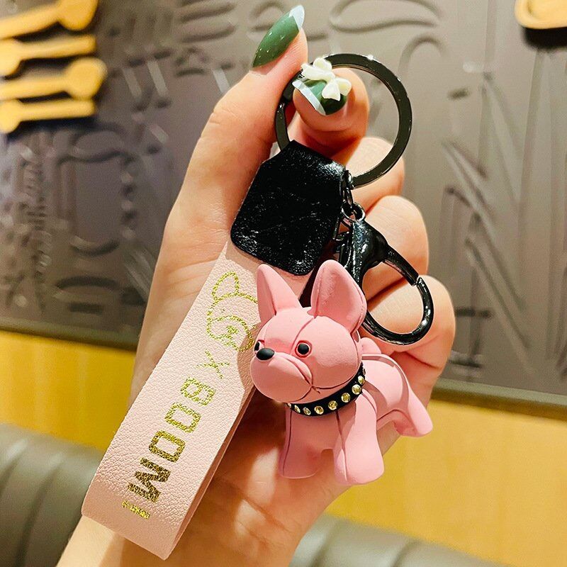 Sỉ - combo 6 móc khoá Chó Bull - mix màu