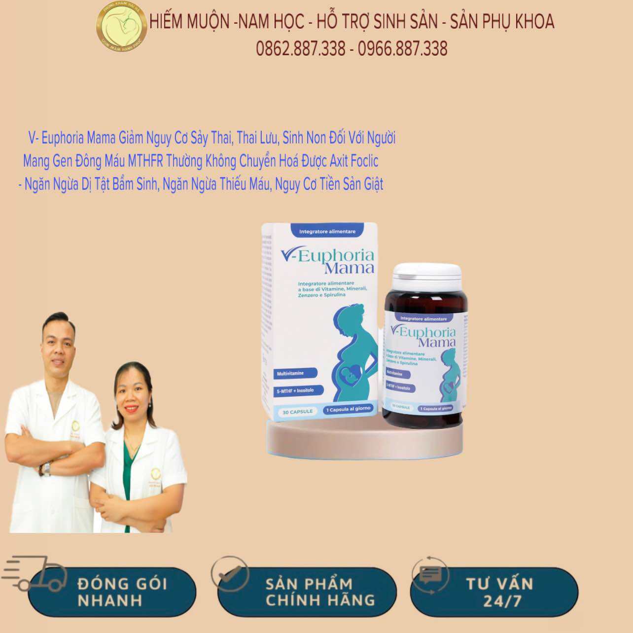 V-Euphoria Mama bổ sung các vitamin và khoáng chất