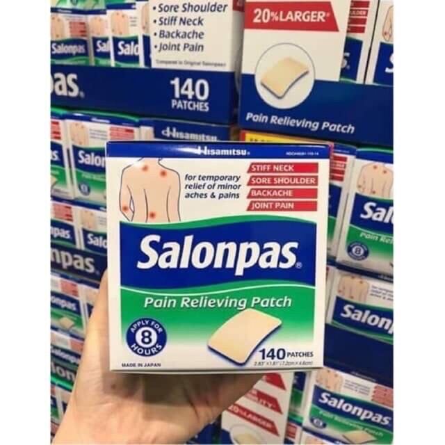 Cao dán giảm đau SALONPAS Mỹ 140 miếng