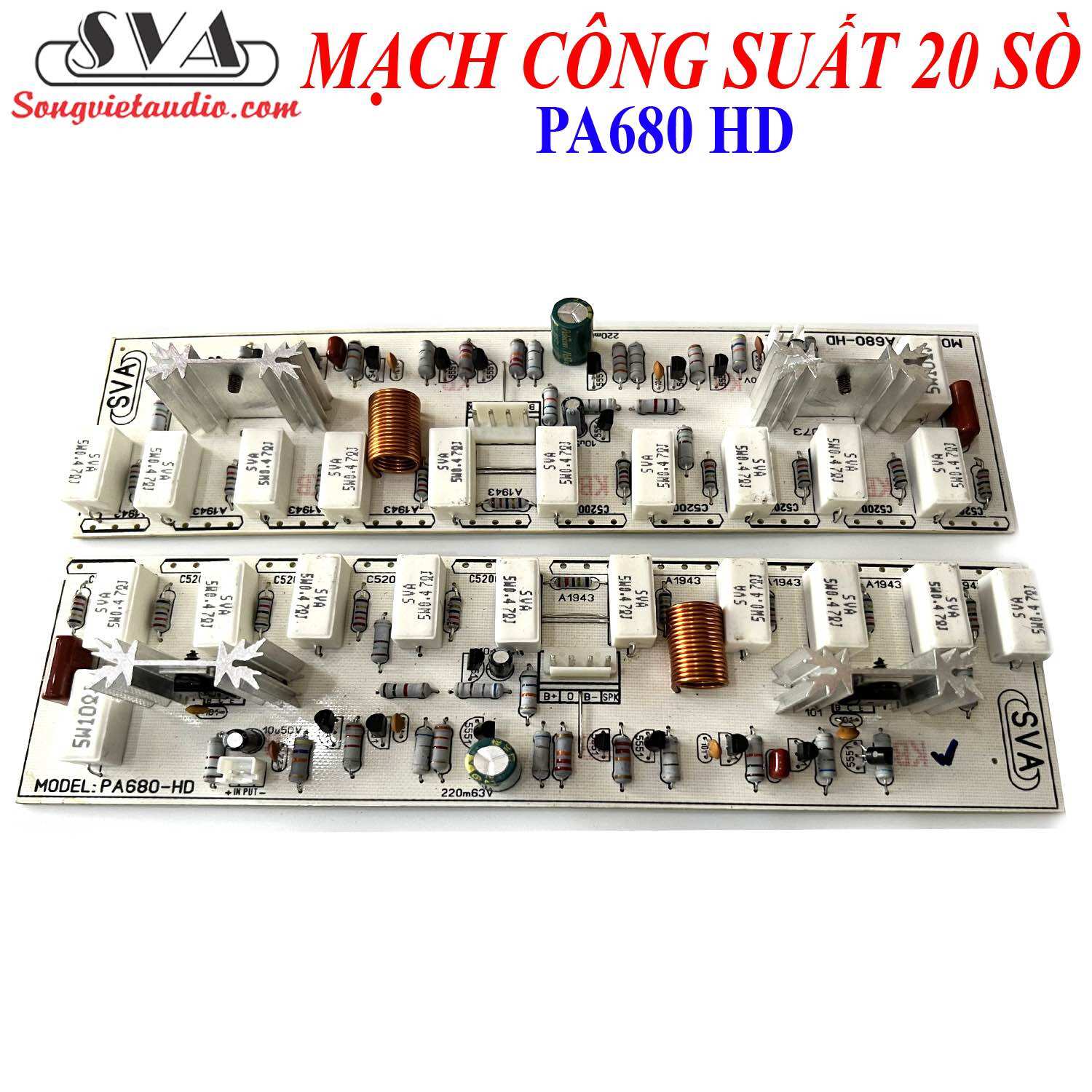 MẠCH CÔNG SUẤT 20 SÒ HD - CẶP  MẠCH CÔNG SUẤT 20 SÒ HD - CẶP