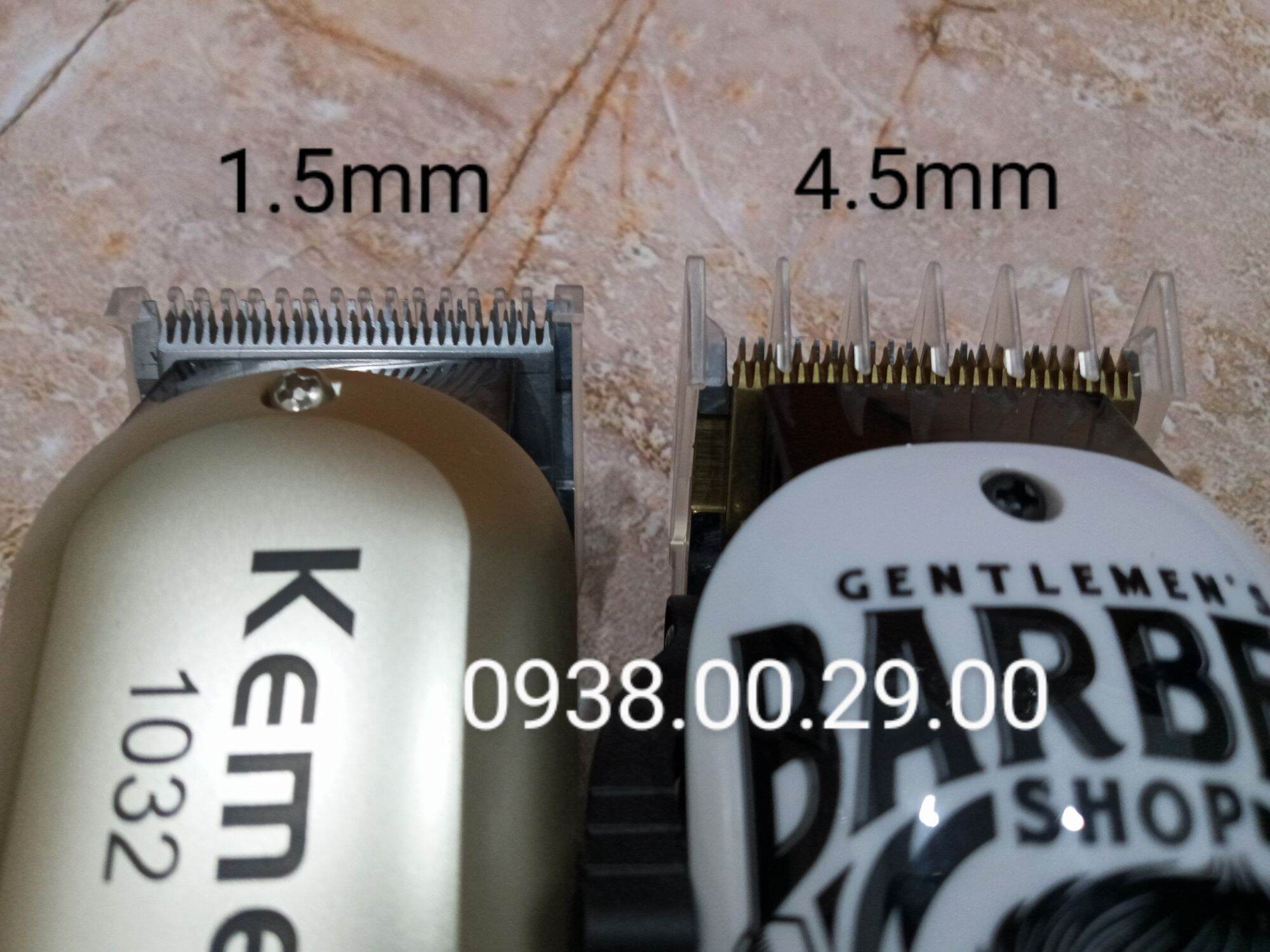 Cữ Thép Barber 1.5mm Và 4.5mm Loại Tốt. Bộ 2 Cữ Gá Thép Lắp Cho Tông Đơ Kemei, Surker, Jame. (Ảnh thật). 