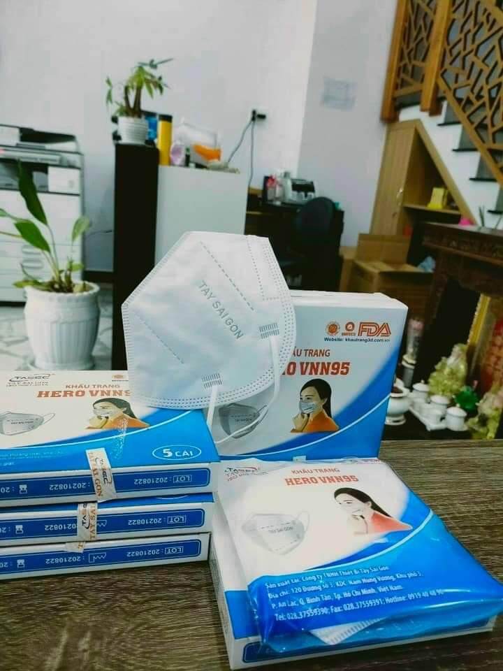 Khẩu trang hero vn n95 tây sài gòn hộp 5 chiếc