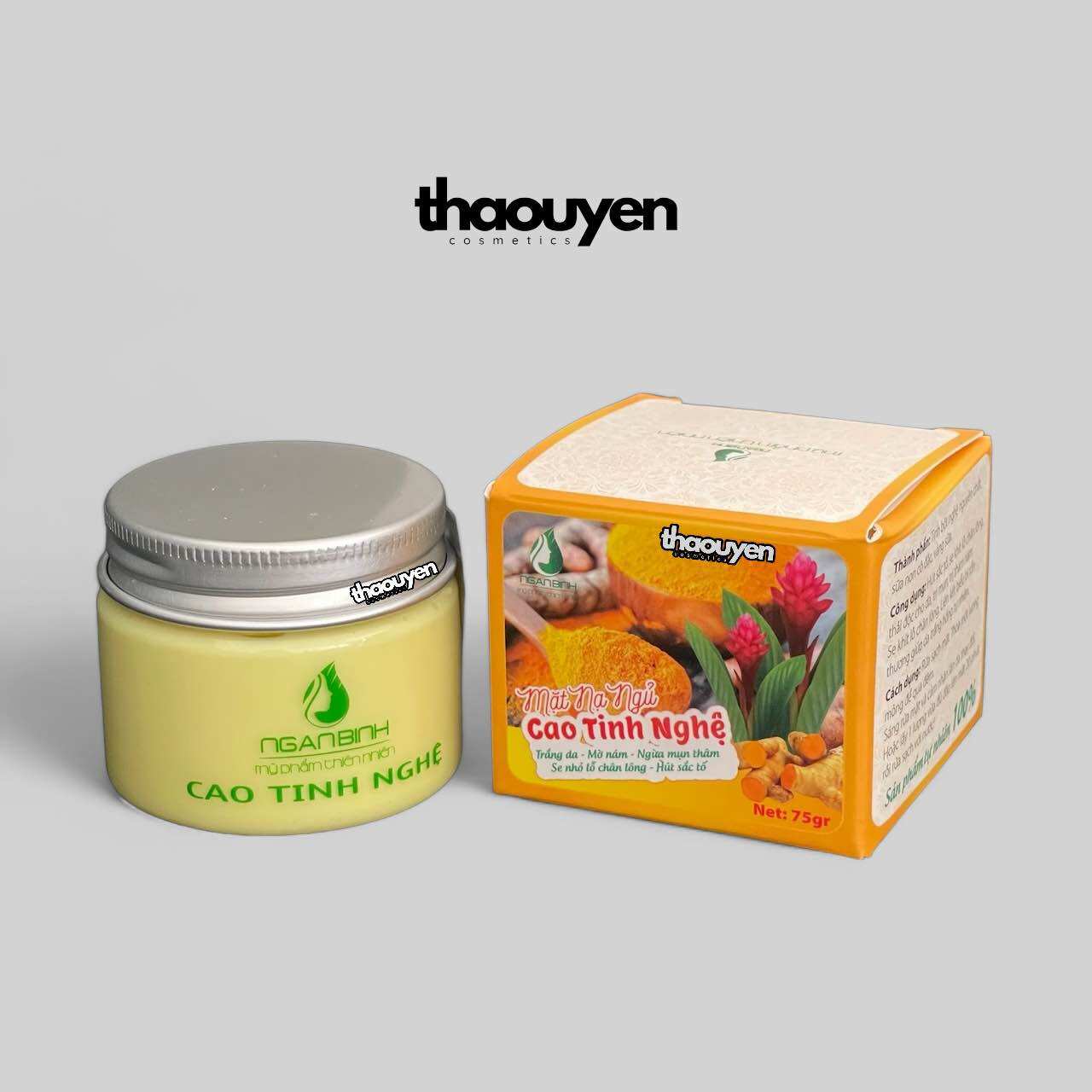 Cao Tinh Nghệ Mặt Nạ Ngân Bình 75g Hỗ Trợ Dưỡng Sáng Da, Cấp Ẩm Cho Da