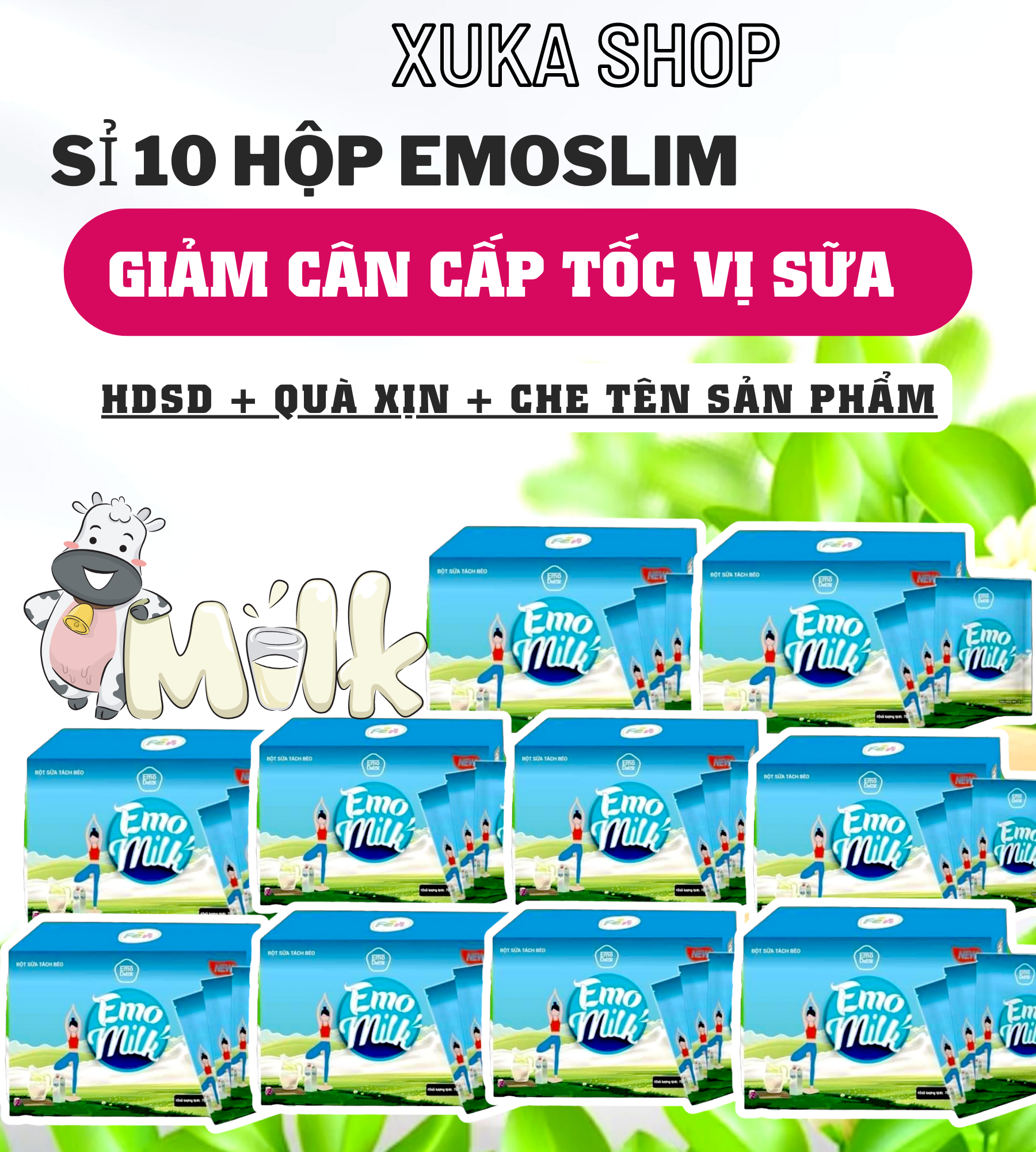 [Quà Siêu Xinh] Sỉ Mười Hộp Bột Sữa Tách B.é.o E MO