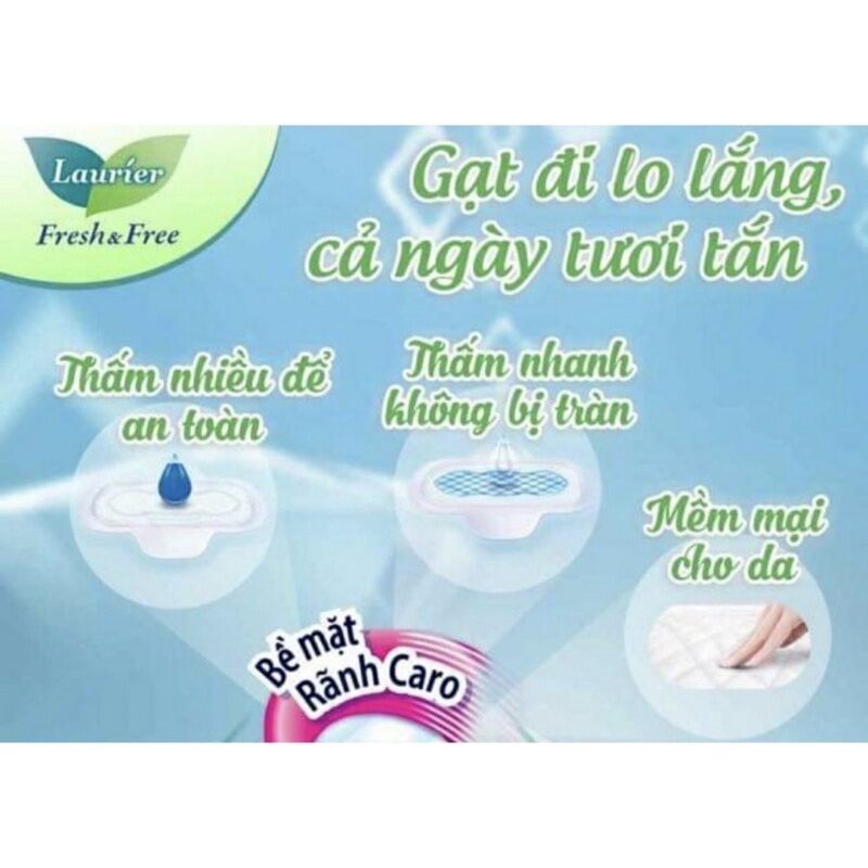 Băng vệ sinh mỏng cánh LAURIER Fresh & Free 20 miếng