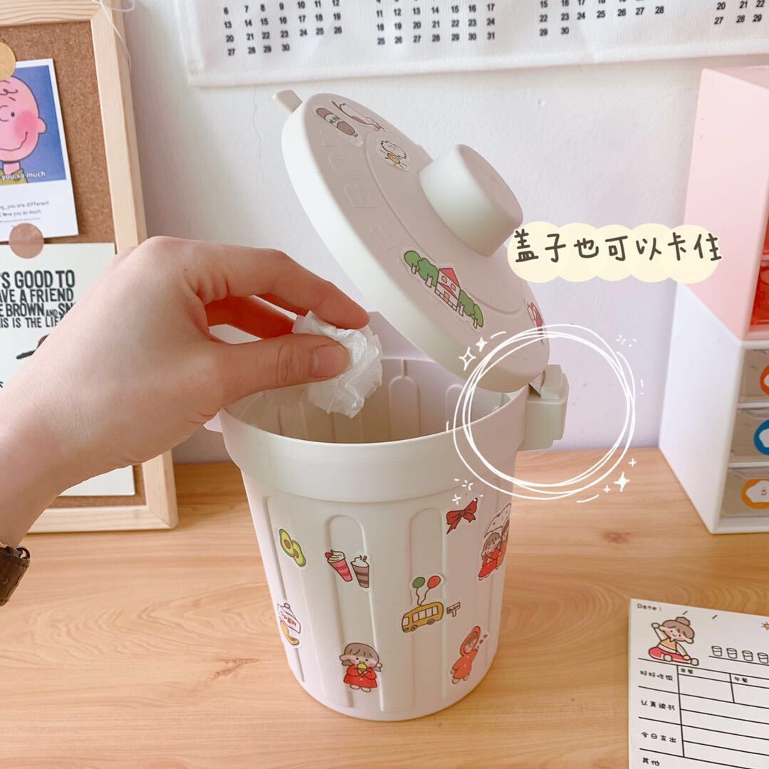 THÙNG RÁC MINI CUTE TẶNG KÈM STICKER
