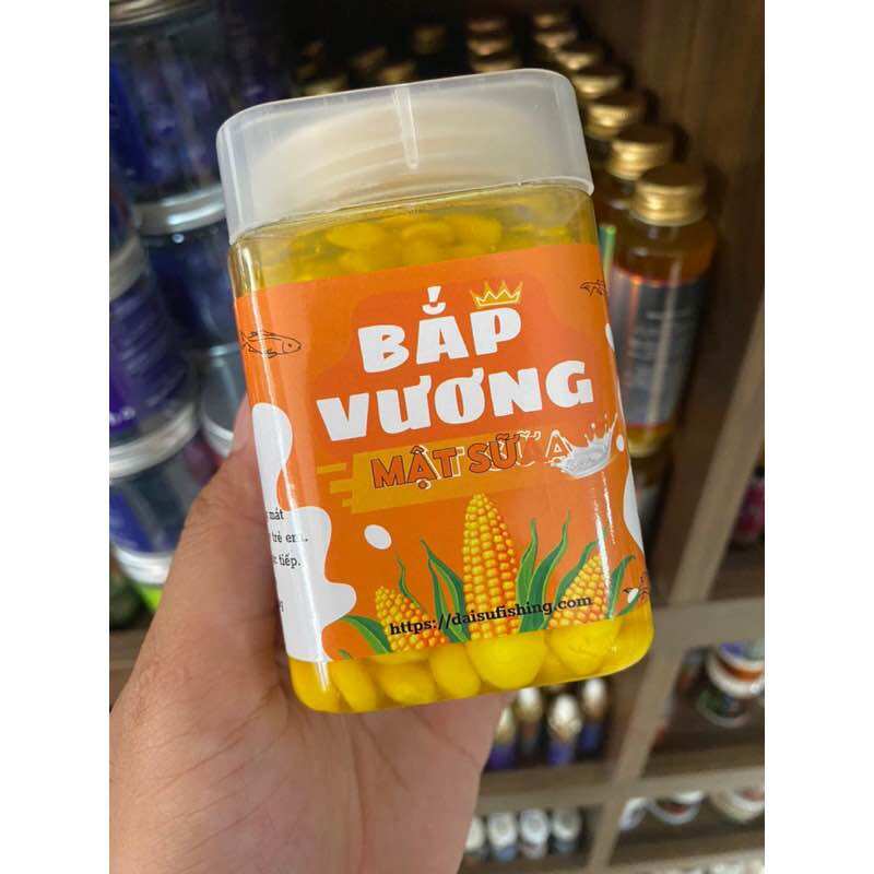 Mồi câu ngô ủ bắp vương mật sữa,hương sữa 320g ngô ủ thơm câu trắm chép tiện lợi siêu nhạy