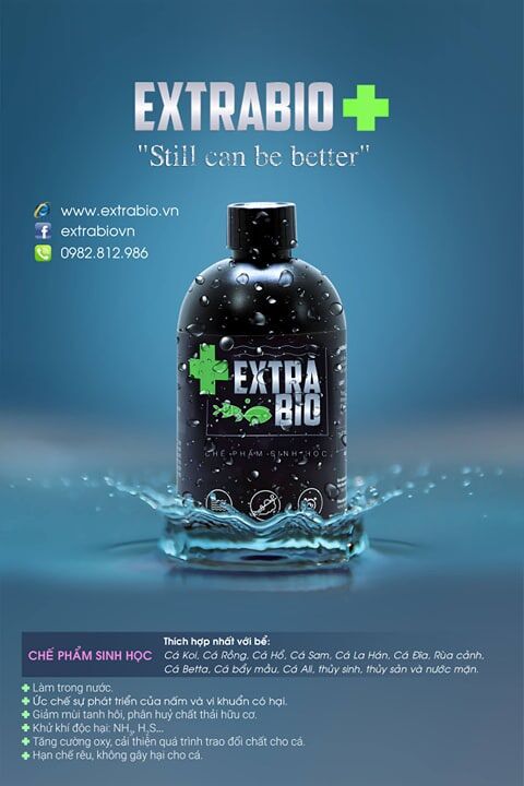 Vi Sinh EXTRA BIO. Vi Sinh Cao Cấp Tốt Cho Cá Cảnh Các Loại 125ml. Phụ Kiện Hồ Cá Vi Sinh EXTRA BIO 125ml