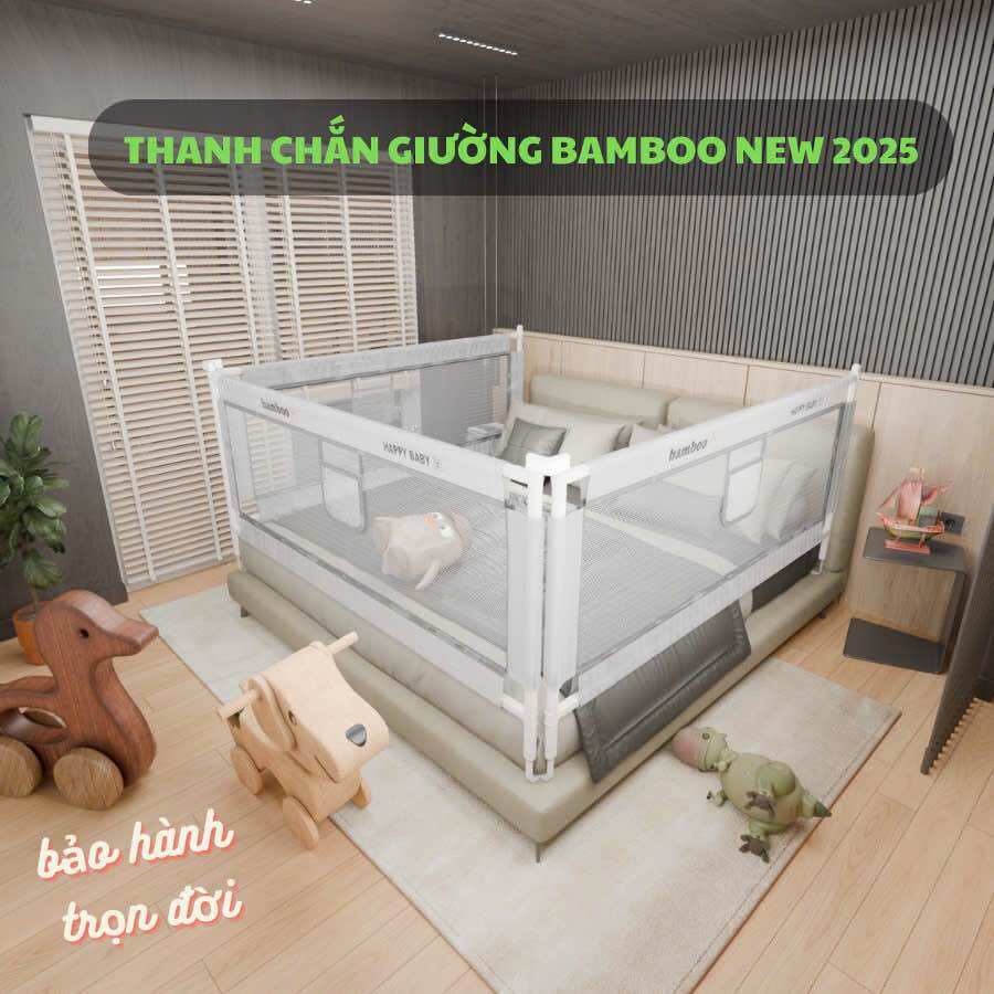 Thanh chắn giường cho bé Bamboo mẫu nâng cấp mới nhất 2025