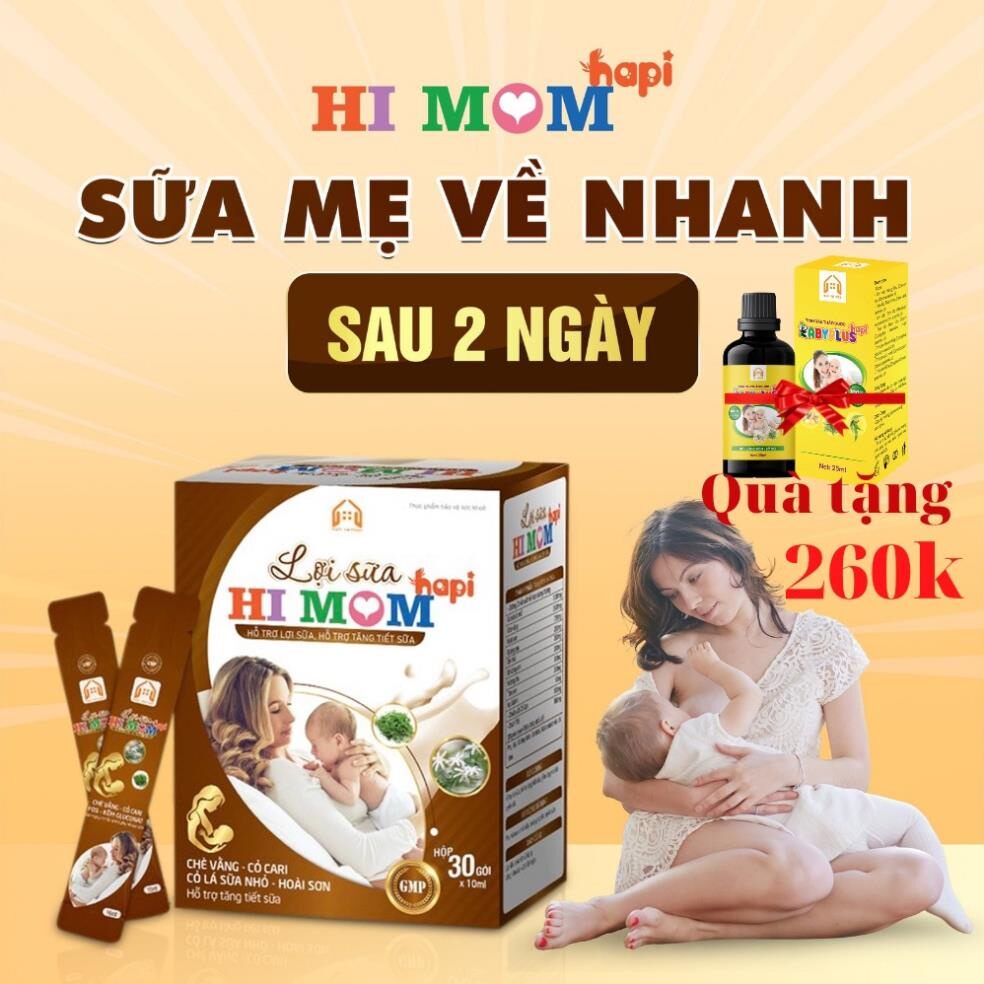 Lợi sữa Hi Mom chính hãng tặng quà