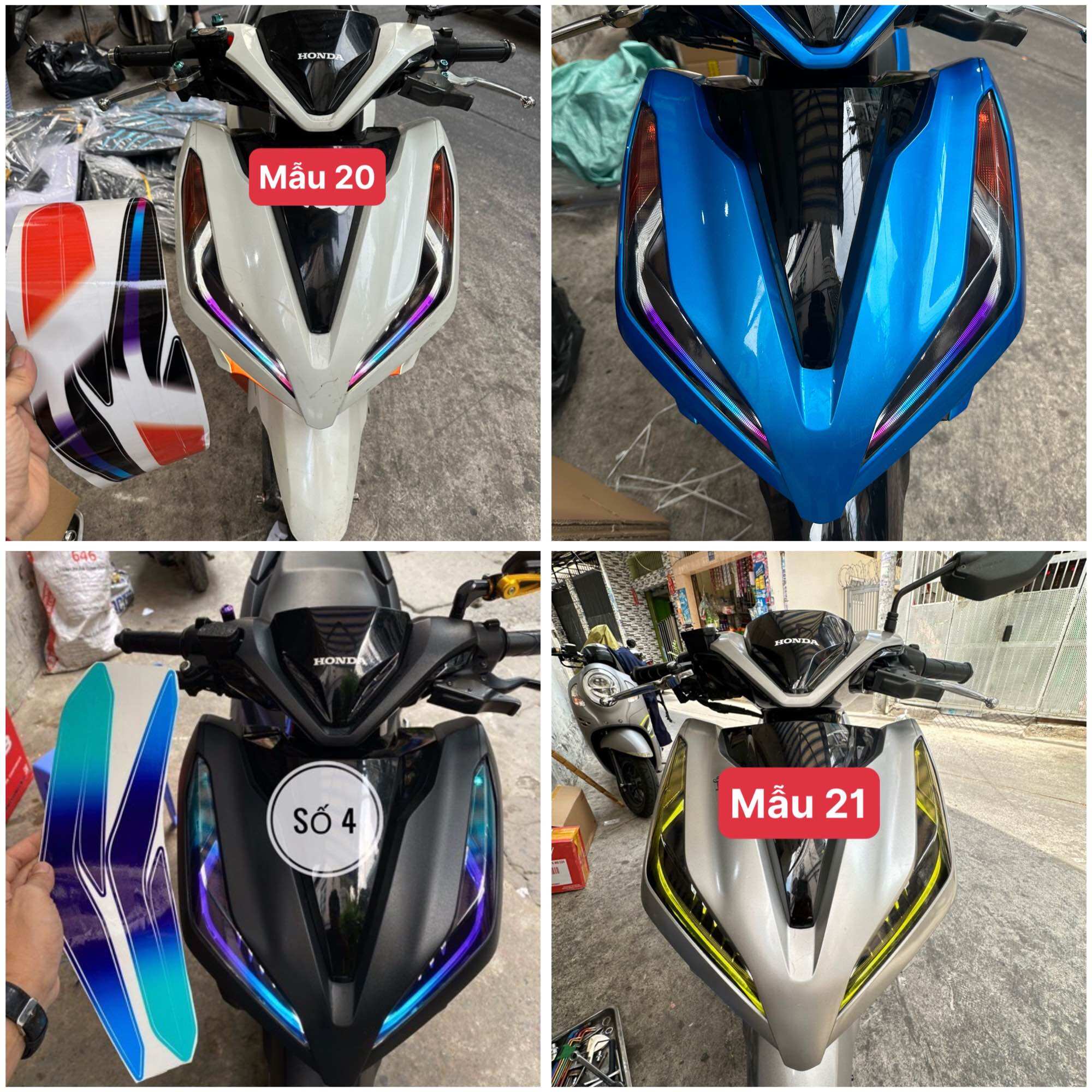 Decal Dán Đèn Demi Vario 2018-2024 Decal Chống Thấm Nước